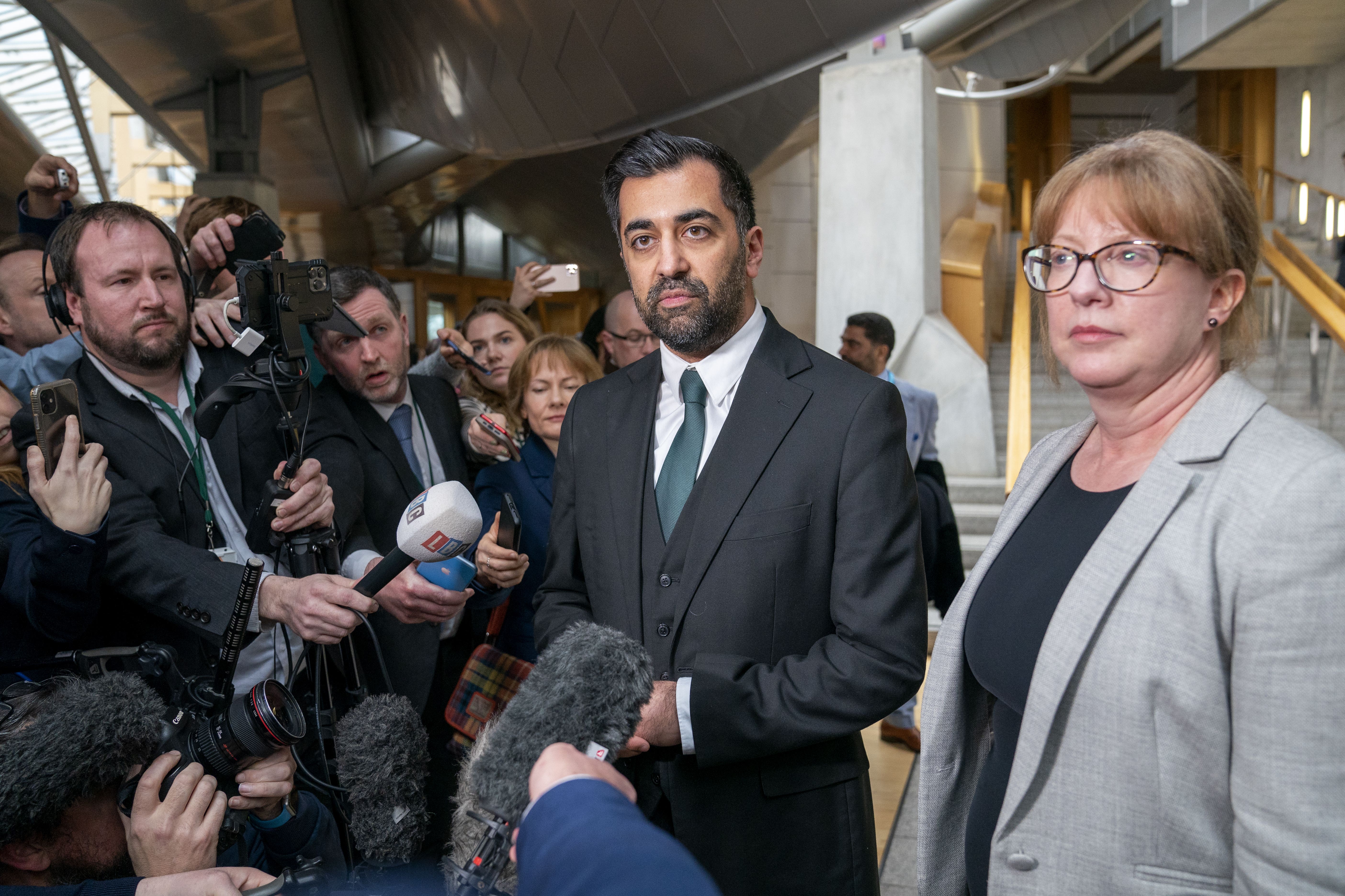 Humza Yousaf said Shona Robison will be his deputy first minister (Jane Barlow/PA)