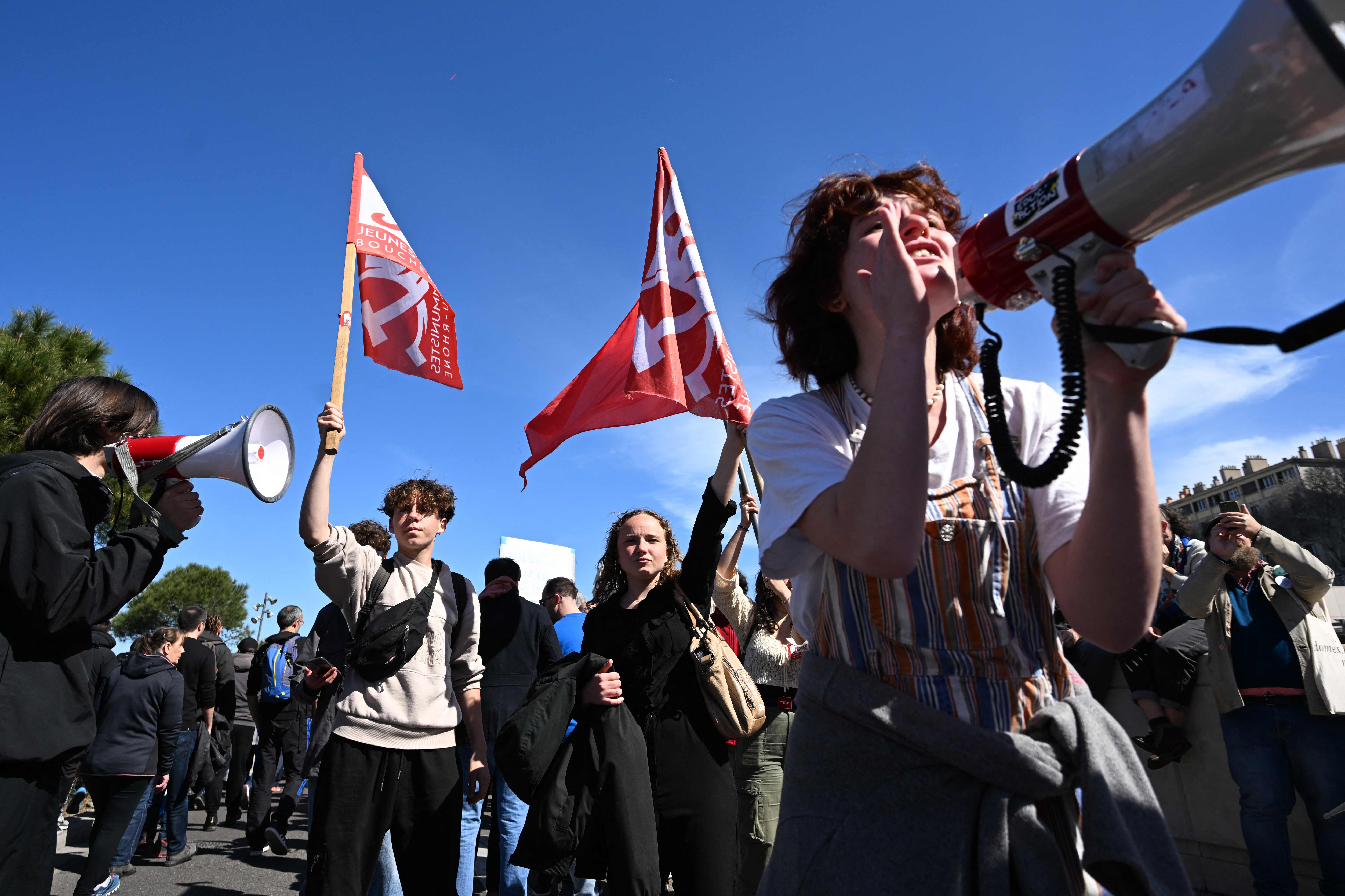 A protest in Marseille