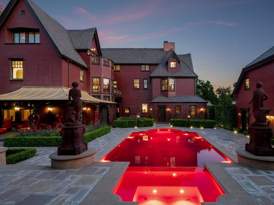 The blood red pool at Kat Von D’s former home