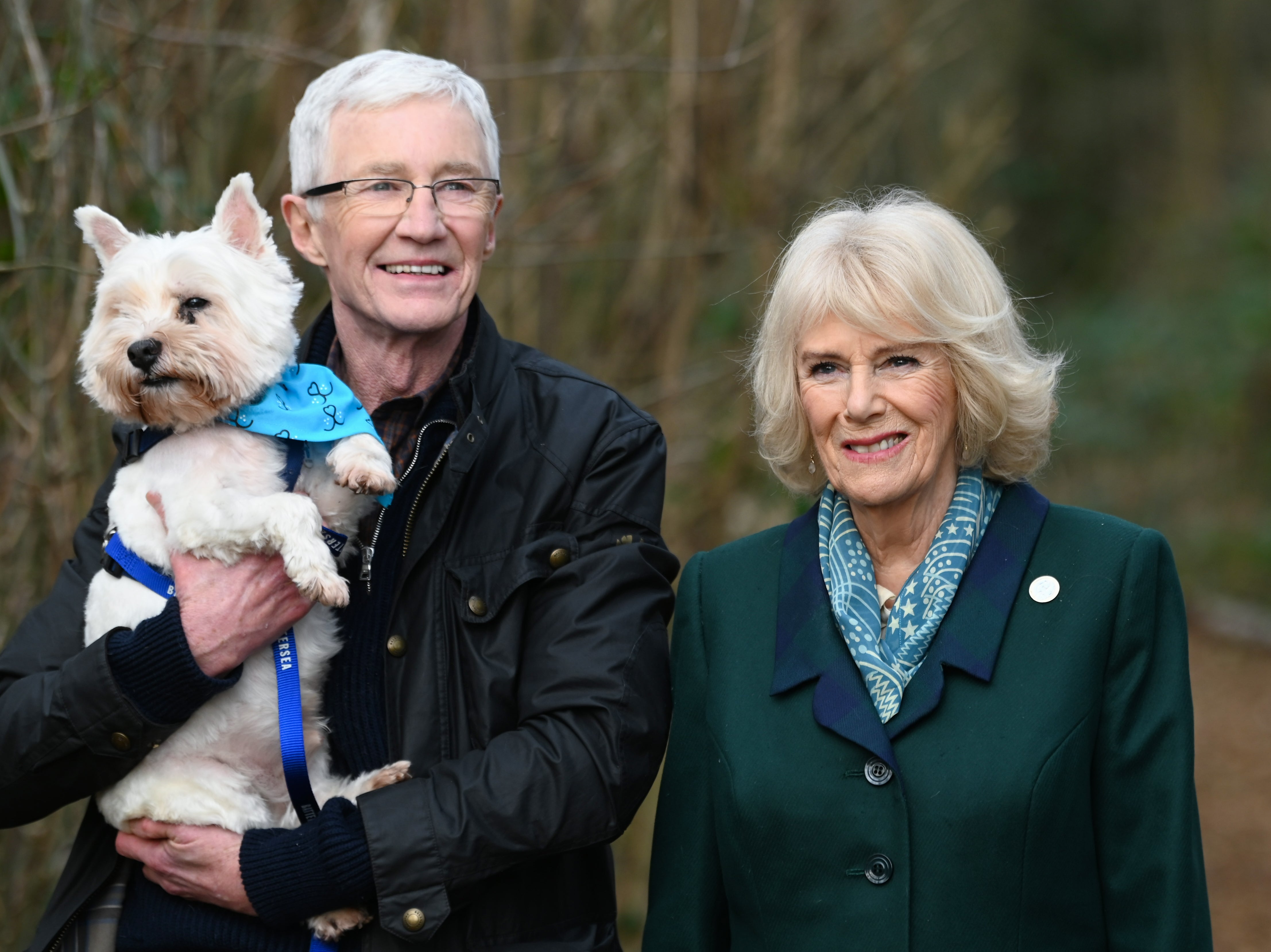 Camilla with Paul O’Grady in 2022