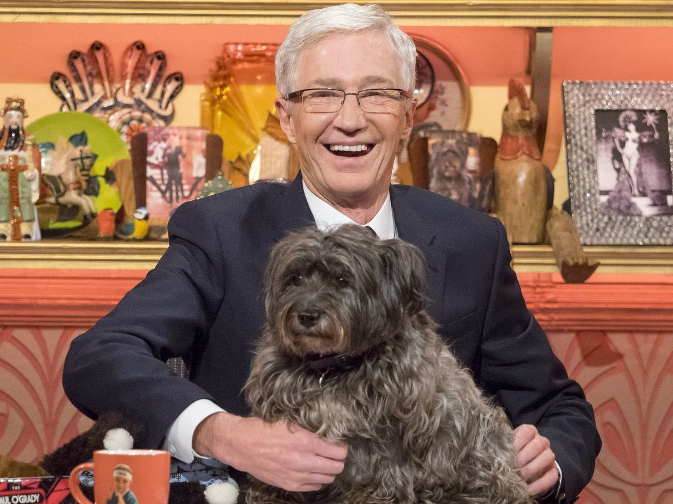 With a furry friend on ‘The Paul O’Grady Show’