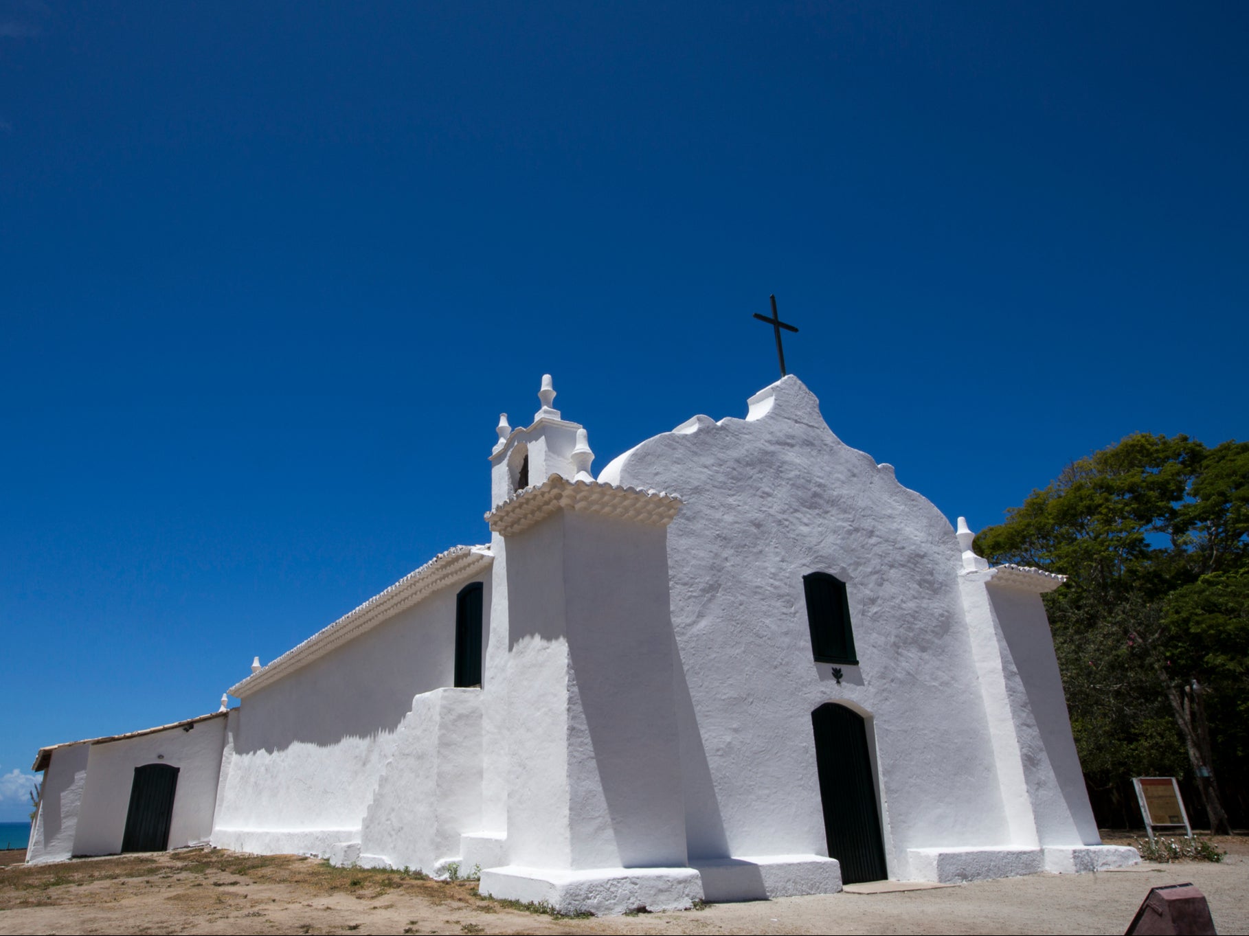 The 16th-century St John the Baptist church in Trancoso, Brazil