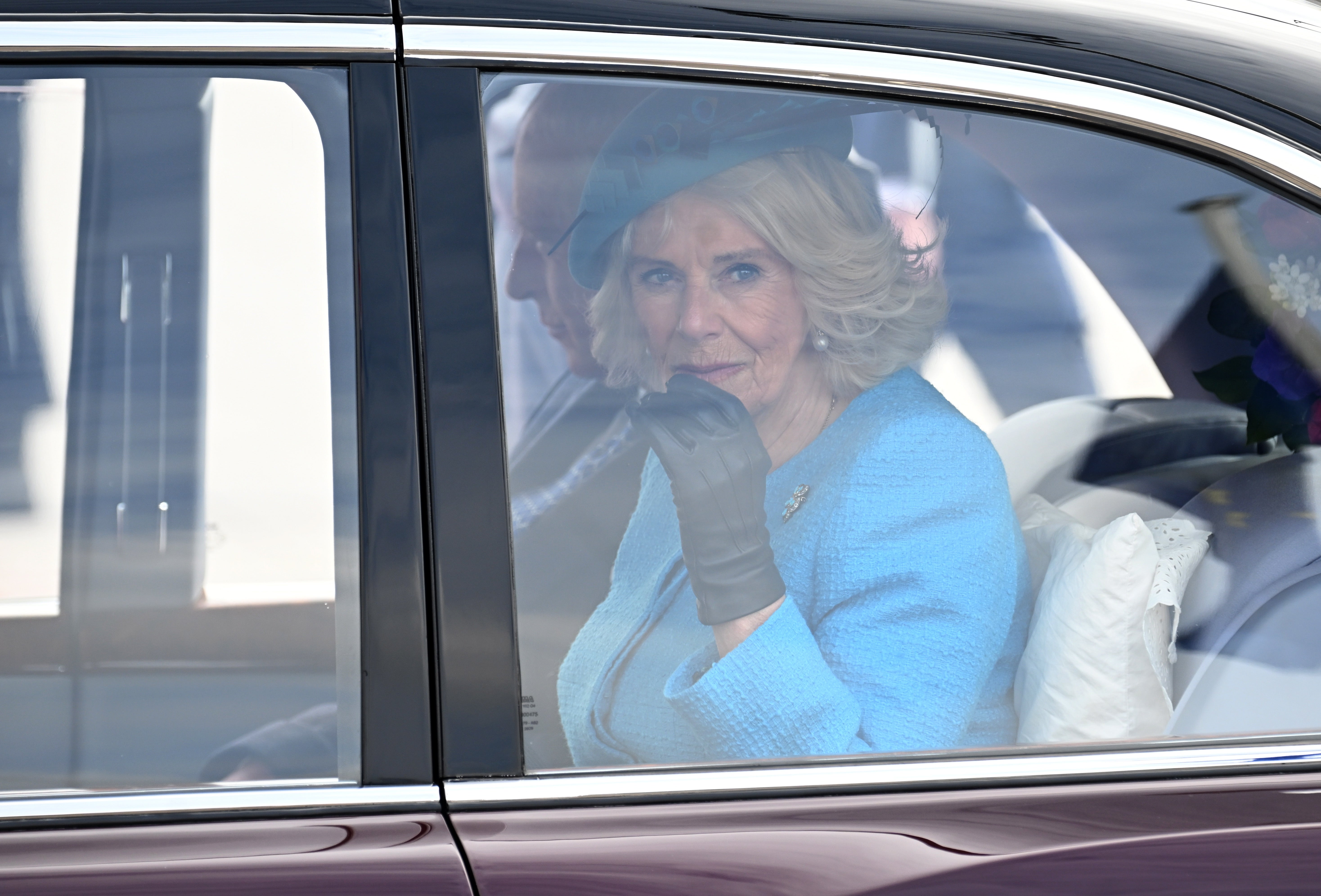 Charles and Camilla arrive at the airport on Wednesday afternoon