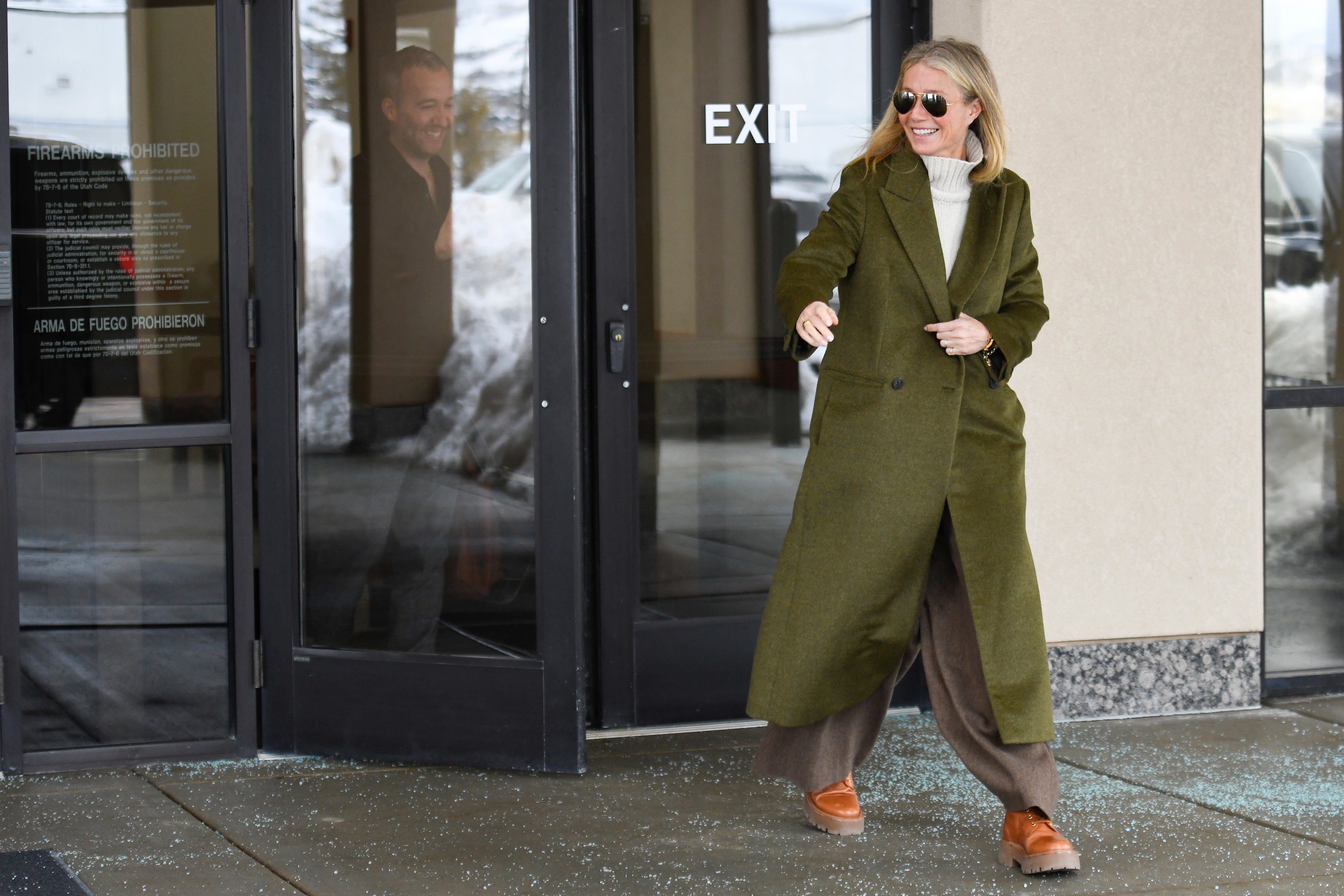 Actor Gwyneth Paltrow leaves the courthouse, Tuesday, March 21, 2023, in Park City, Utah