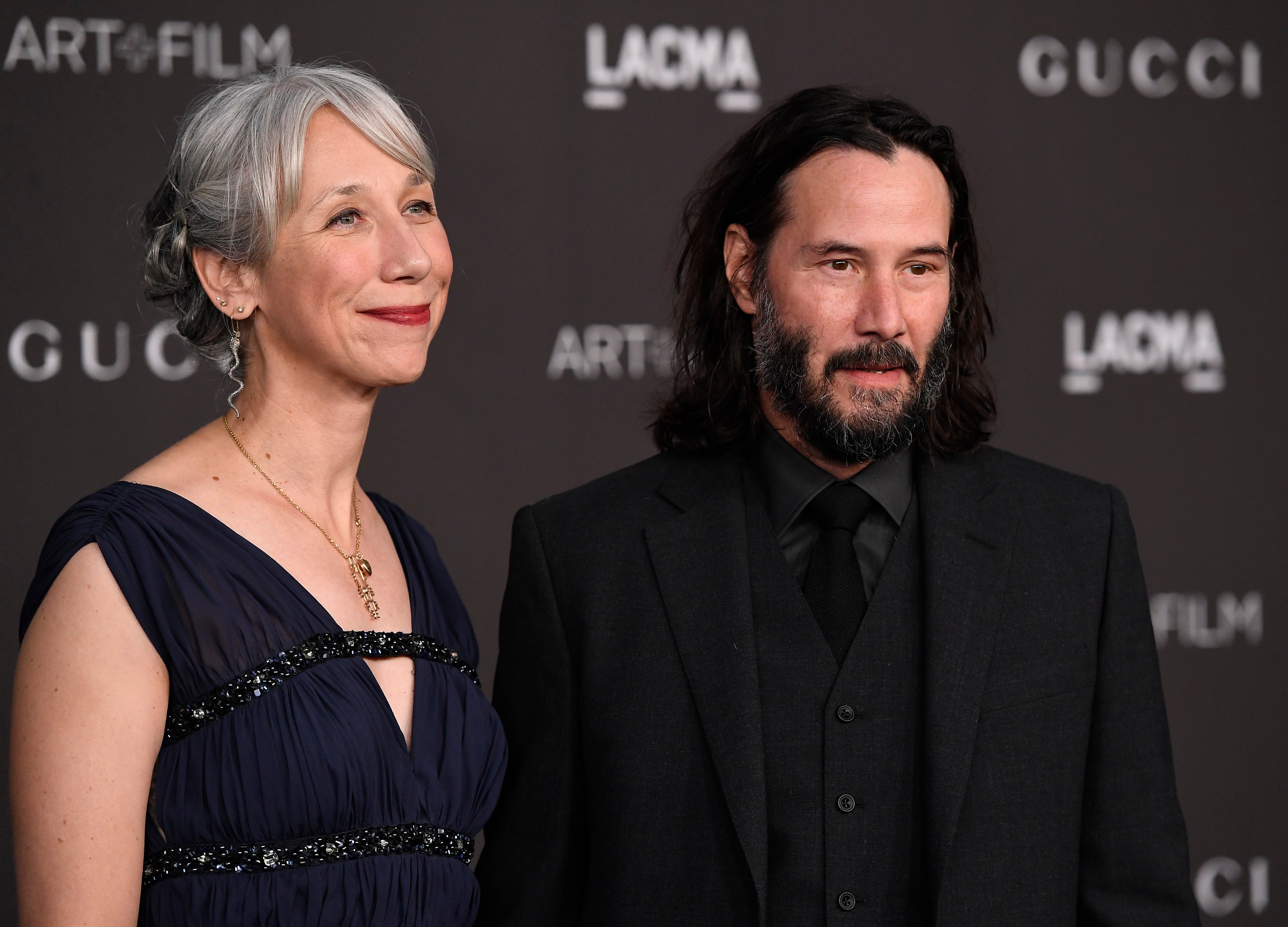 Keanu Reeves and Alexandra Grant make red carpet debut at the LACMA Art + Film Gala in November 2019