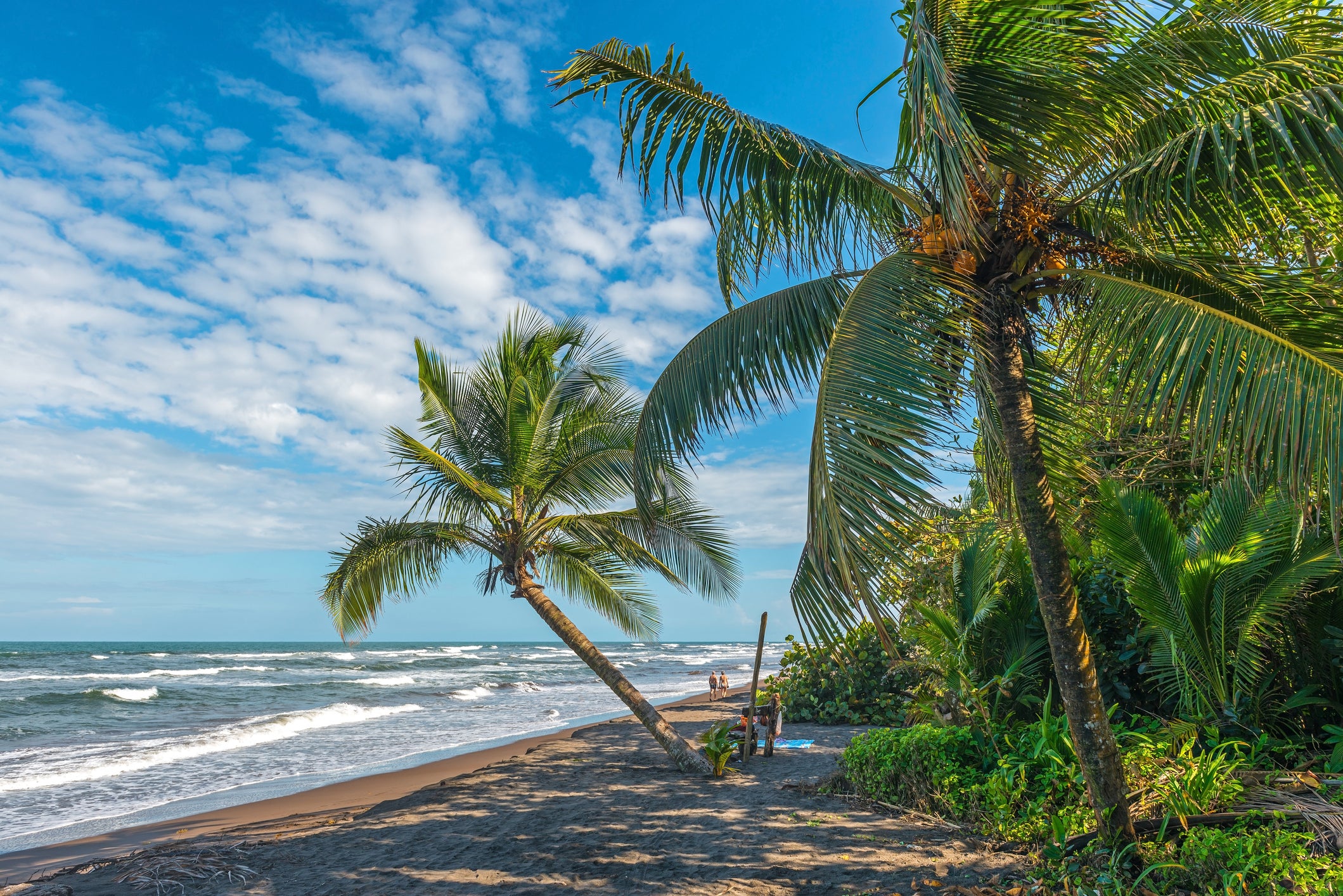 The black sands of Tortuguero, Costa Rica