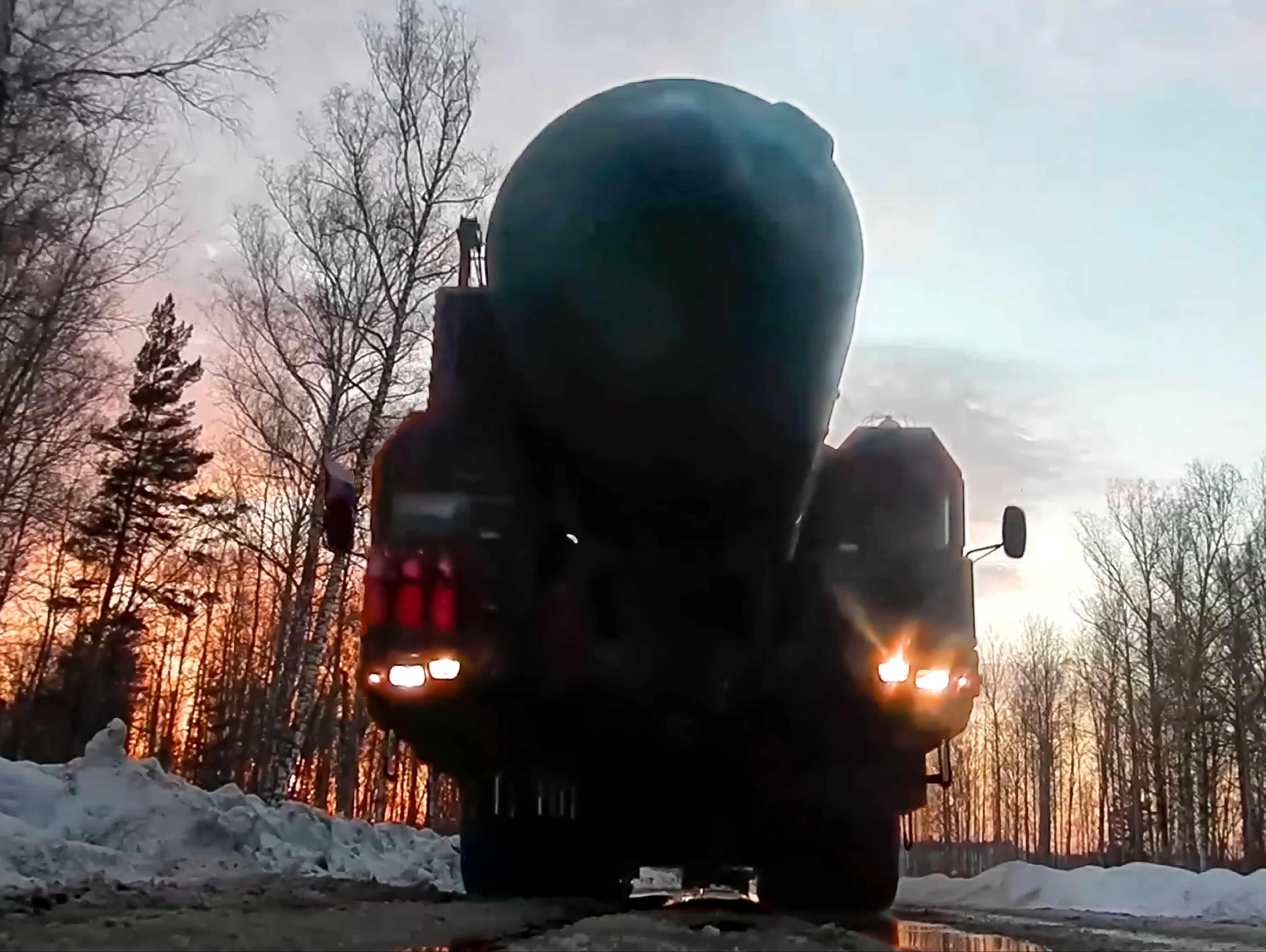 A missile launcher as seen in the Russian video