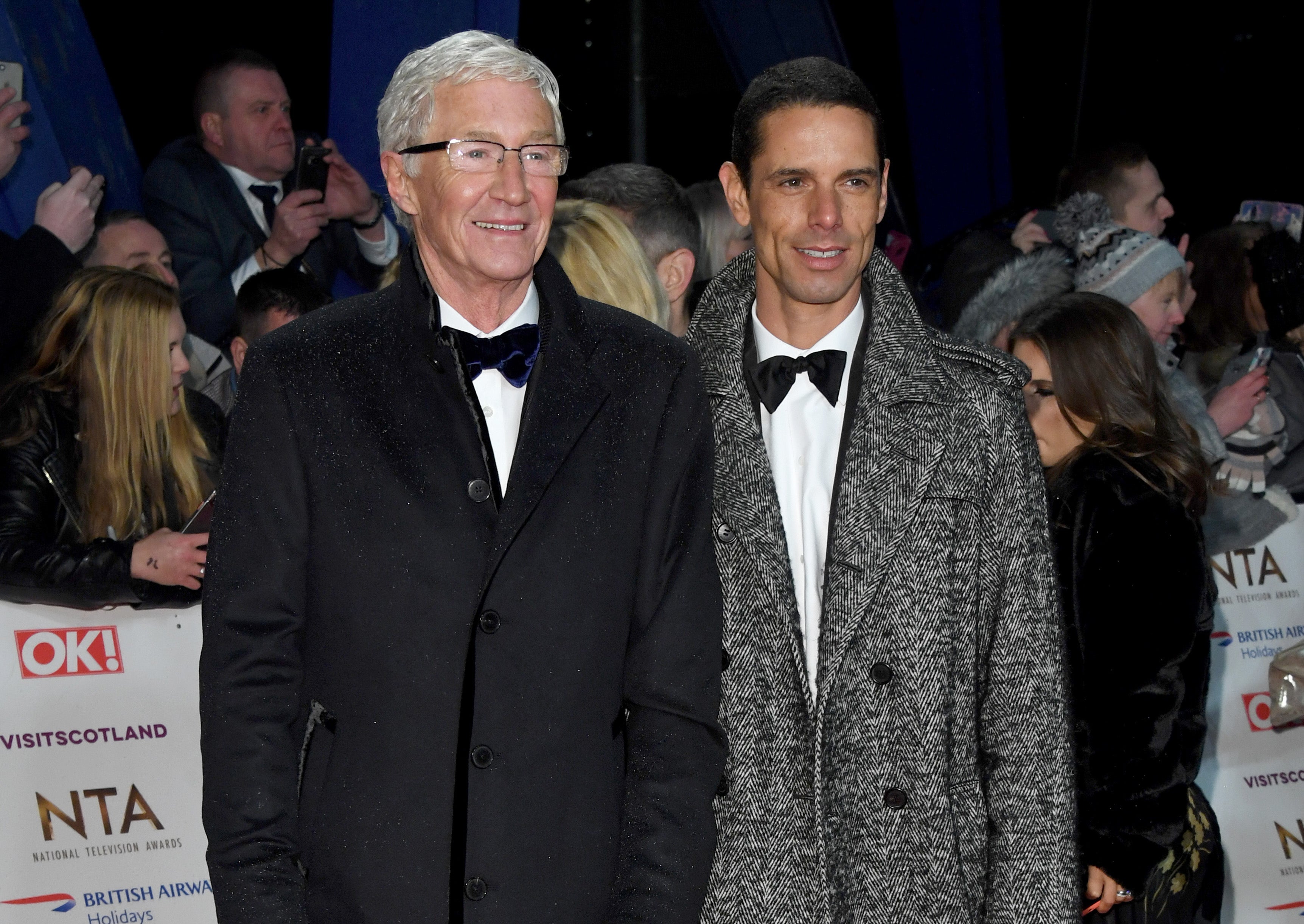 Paul O’Grady and Andre Portasio at the National Television Awards in 2019