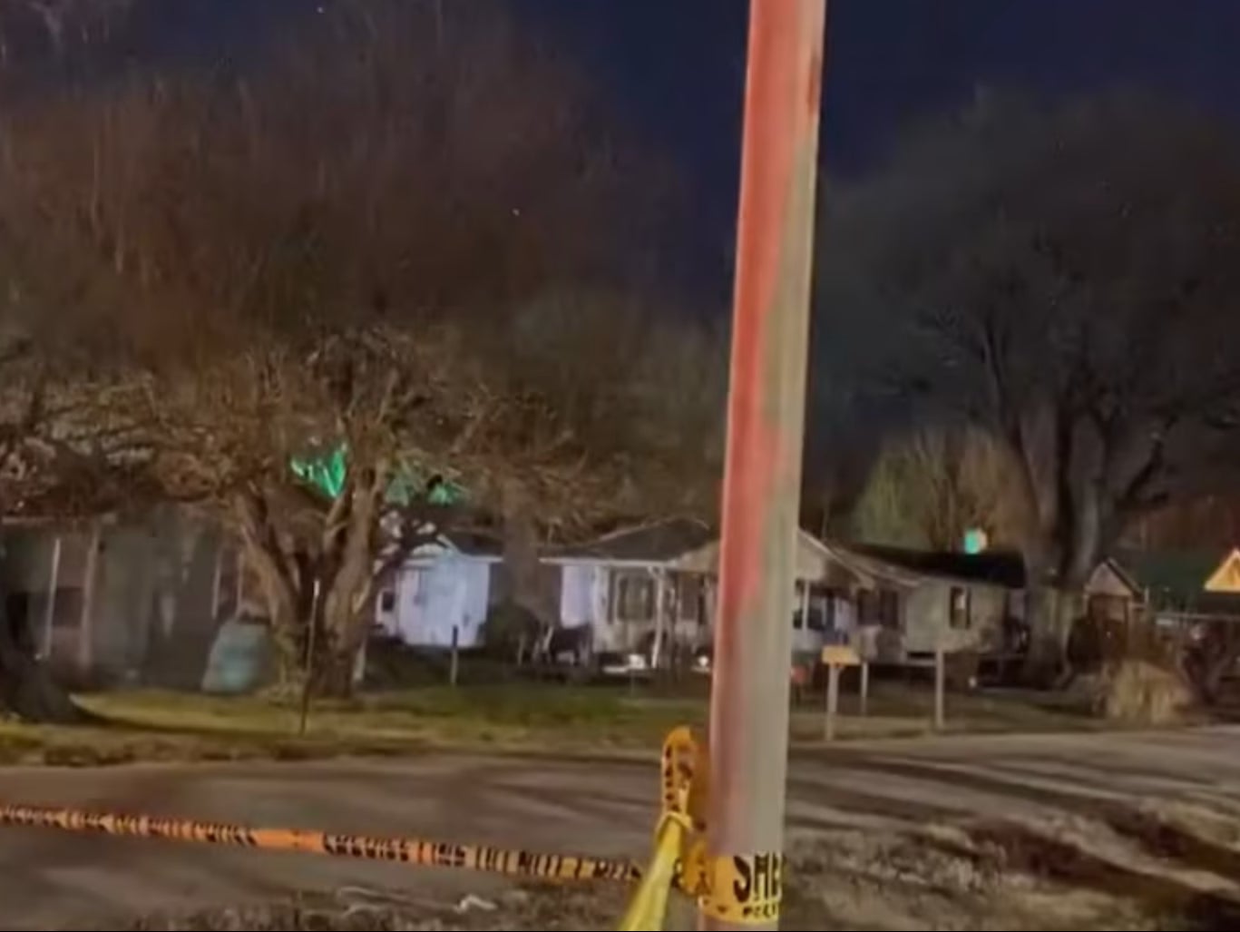 Eli Crawford’s home in Baxter Springs, Kansas, where he engaged in a more than three hour standoff with police that ended with him dying by a self-inflicted gunshot and his 2-year-old daughter dying to police gunfire