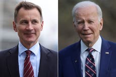 Jeremy Hunt unveils green technology plan with swipe at Joe Biden