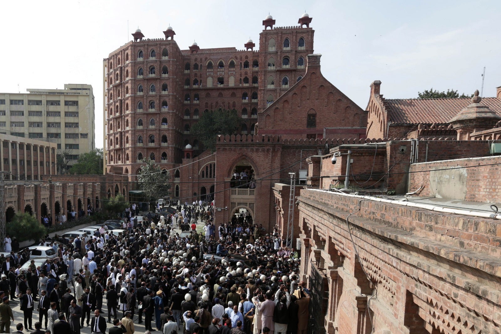 File photo: Former Pakistan prime minister Imran Khan arrives for an appearance at the Lahore High Court