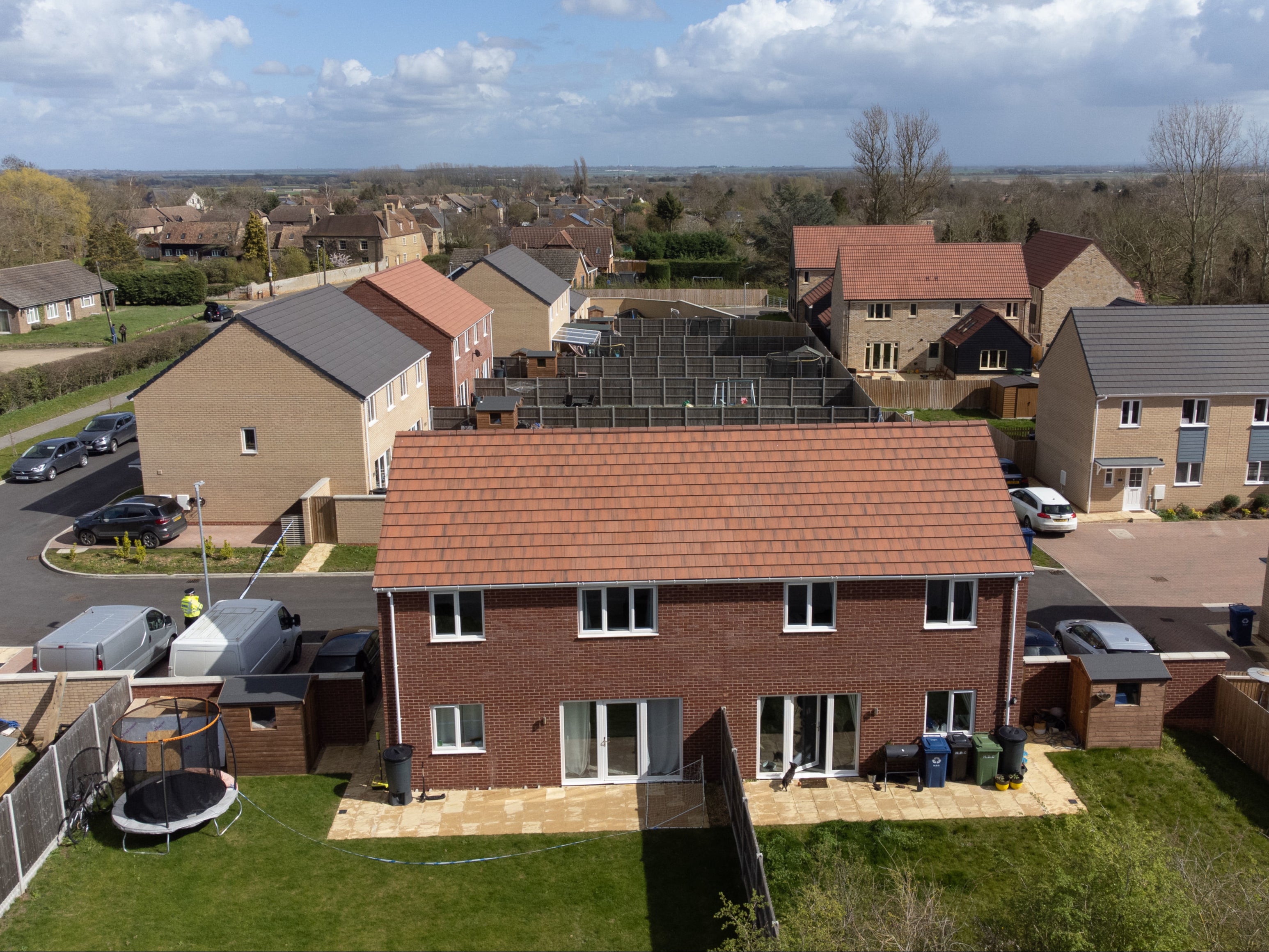 The house in Meridian Close, Bluntisham where the 32-year-old was found