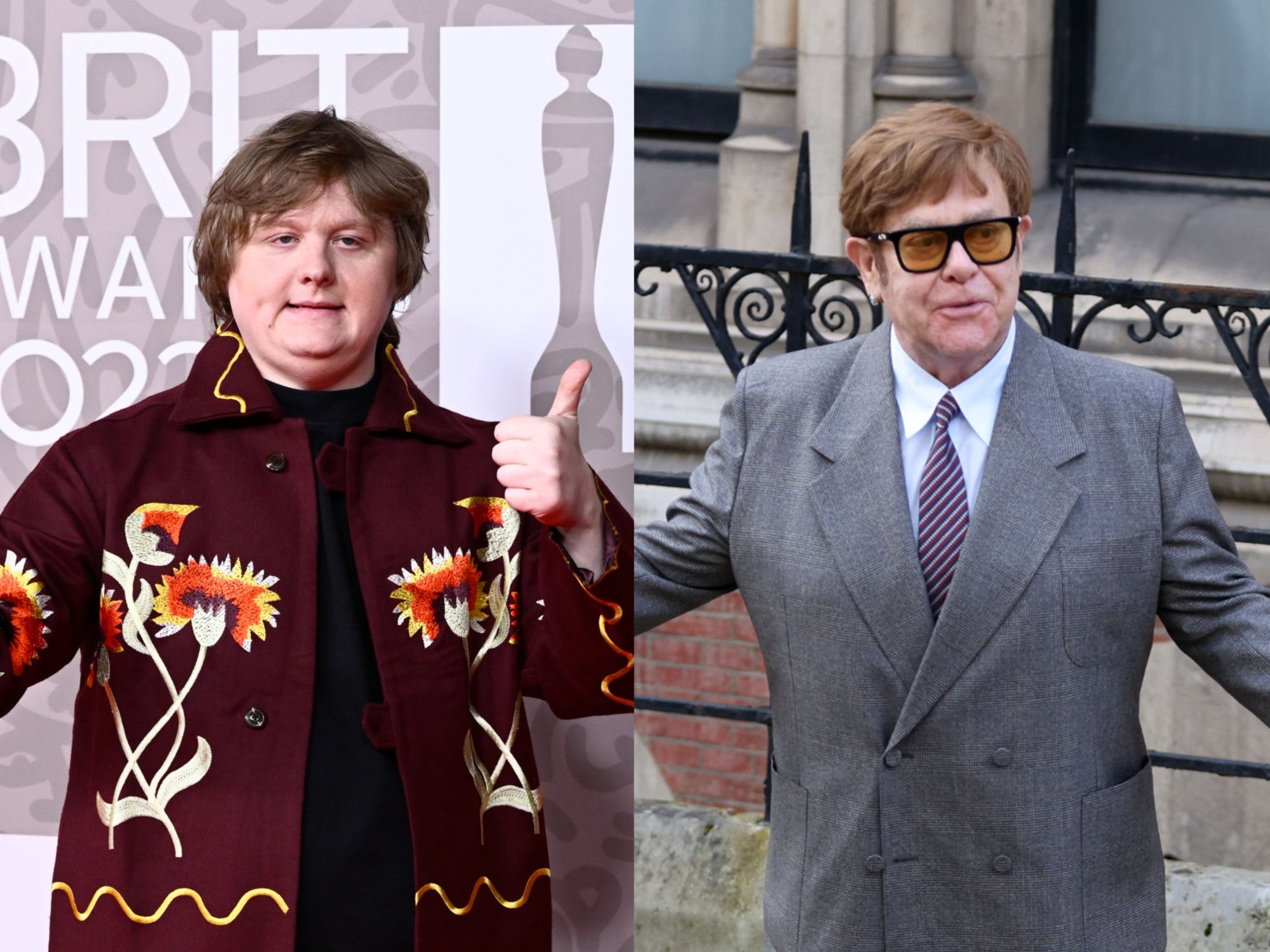 Lewis Capaldi and Elton John