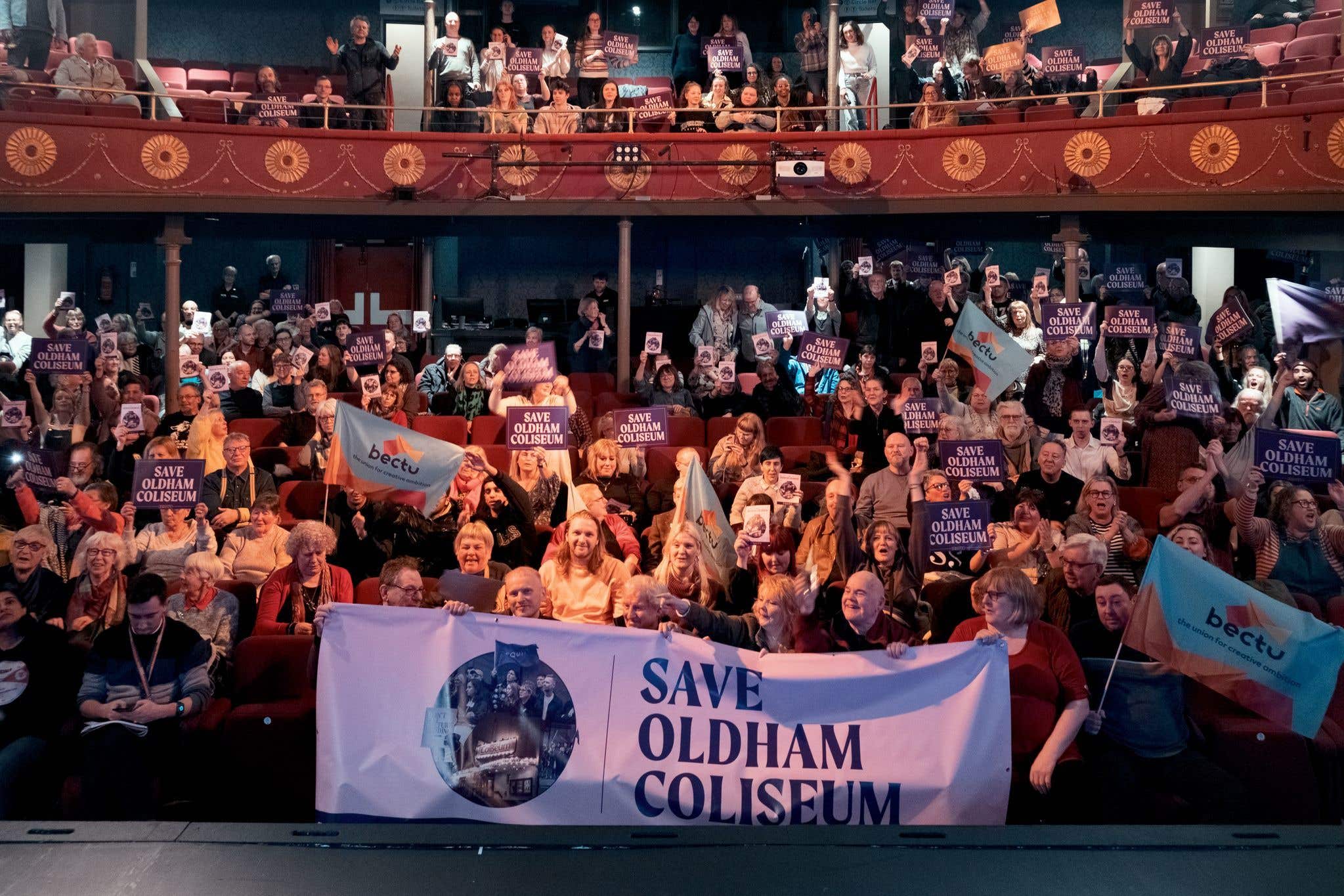 Oldham Coliseum is closing despite a campaign backed by unions and high-profile actors (Equity/PA)