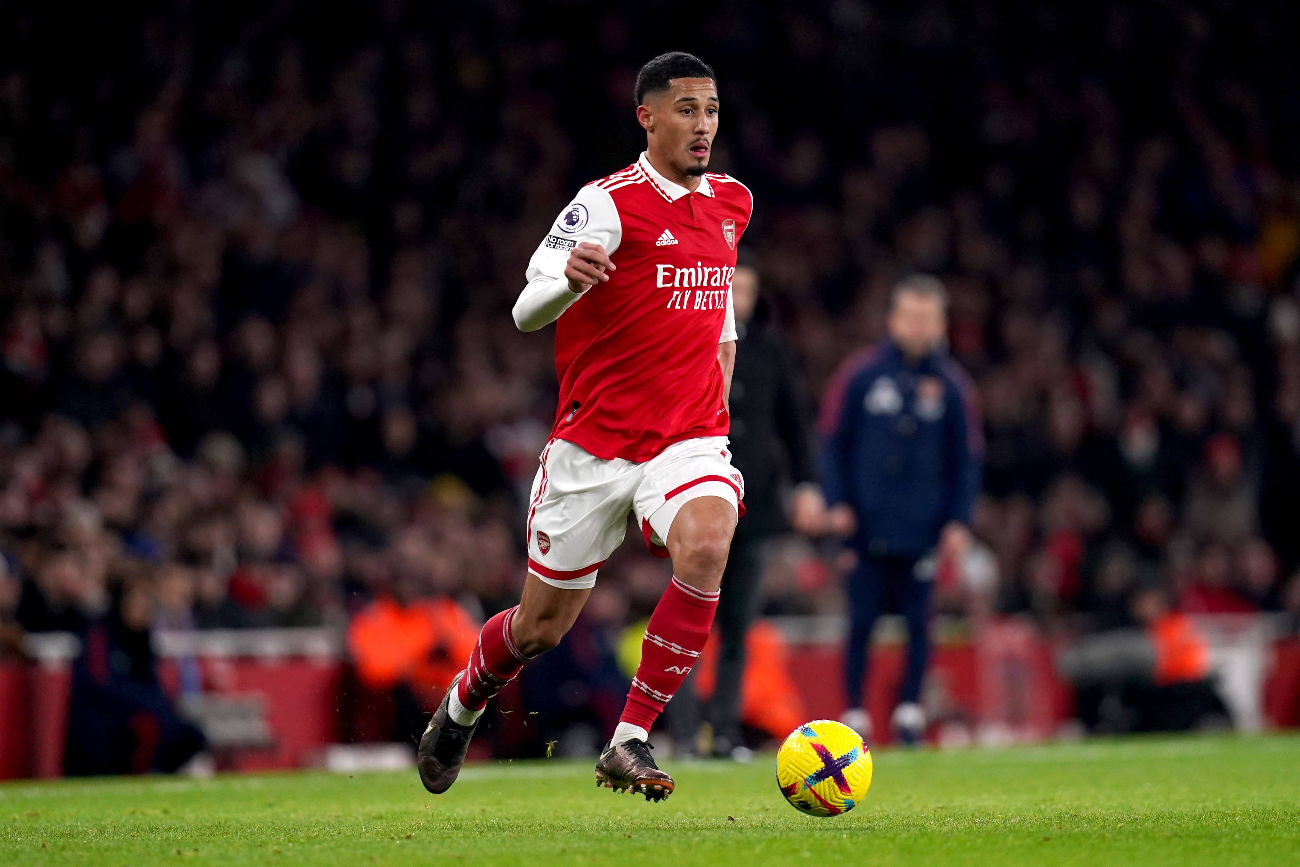 William Saliba has been battling a back problem (John Walton/PA)