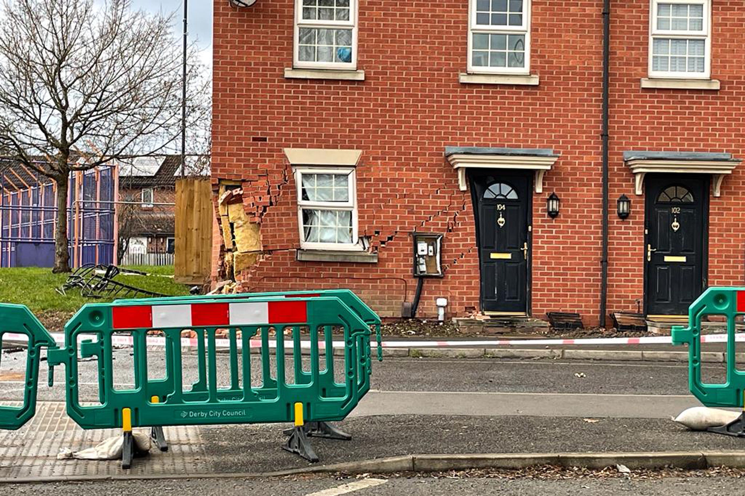 The damaged house (Callum Parke/PA)