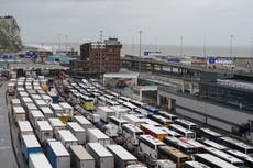 Dover delays news – live: Extra ferries fail to clear backlog as port warns of hours-long queues