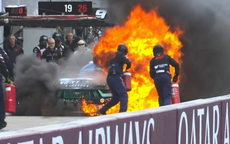 Fire breaks out at Australian GP and interrupts George Russell interview