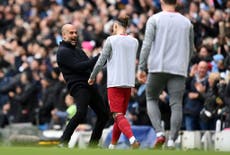 Pep Guardiola rejects accusations of goading Liverpool players with goal celebrations