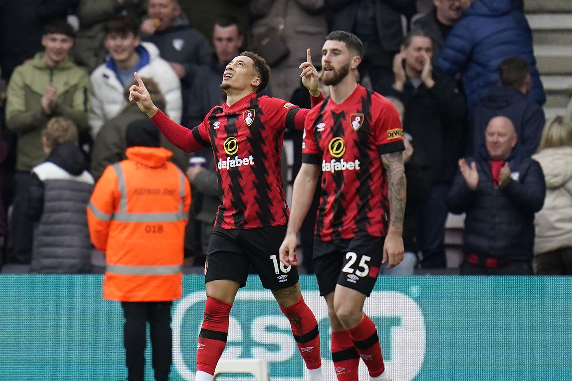 Bournemouth’s Marcus Tavernier celebrates (Andrew Matthews/PA)