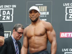 Joshua vs Franklin LIVE: Latest fight updates, predictions, start time