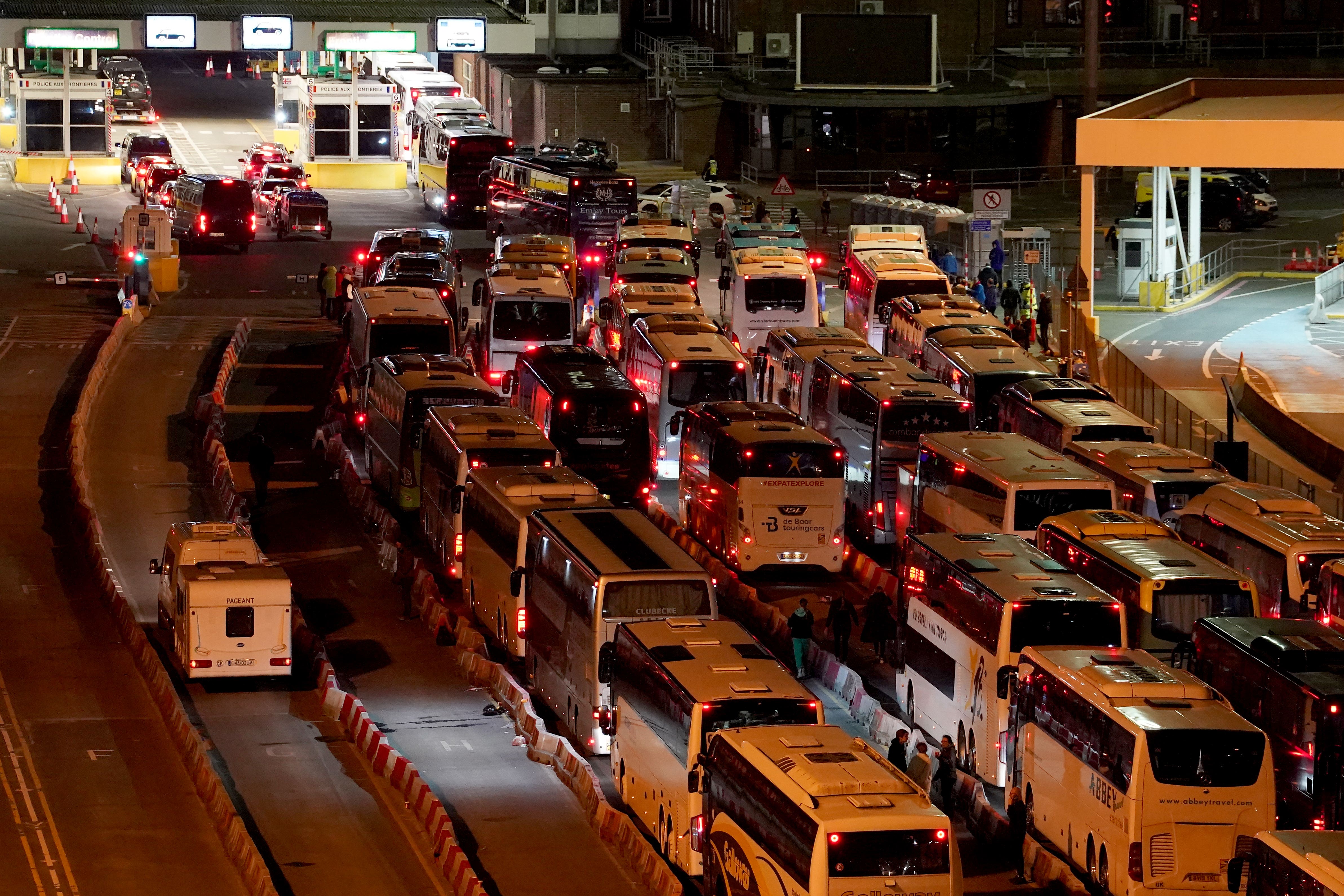 Queues at the entrance to the Port of Dover have cleared after a weekend of disruption, according to one of the ferry companies hit by delays. (Gareth Fuller/PA)