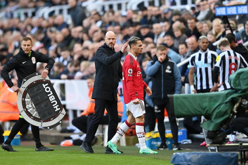 Erik ten Hag has urged Antony to show consistency in training to win back his place