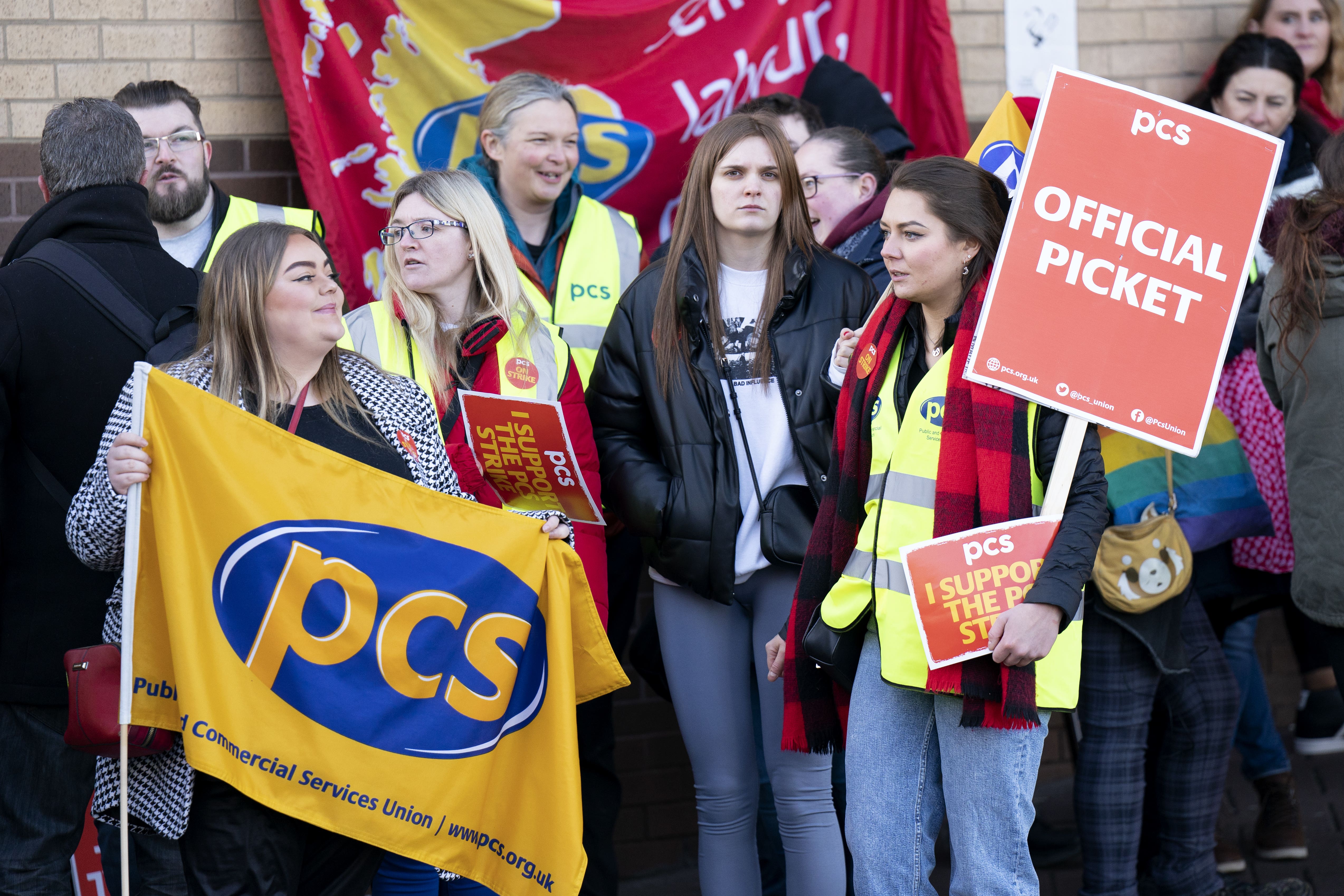 Passport Office workers have begun a five-week strike in a dispute over jobs, pay, pensions and conditions (Jane Barlow/PA)