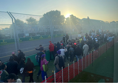 Lewis Hamilton in disbelief after fans climb fence and enter track at Australian GP