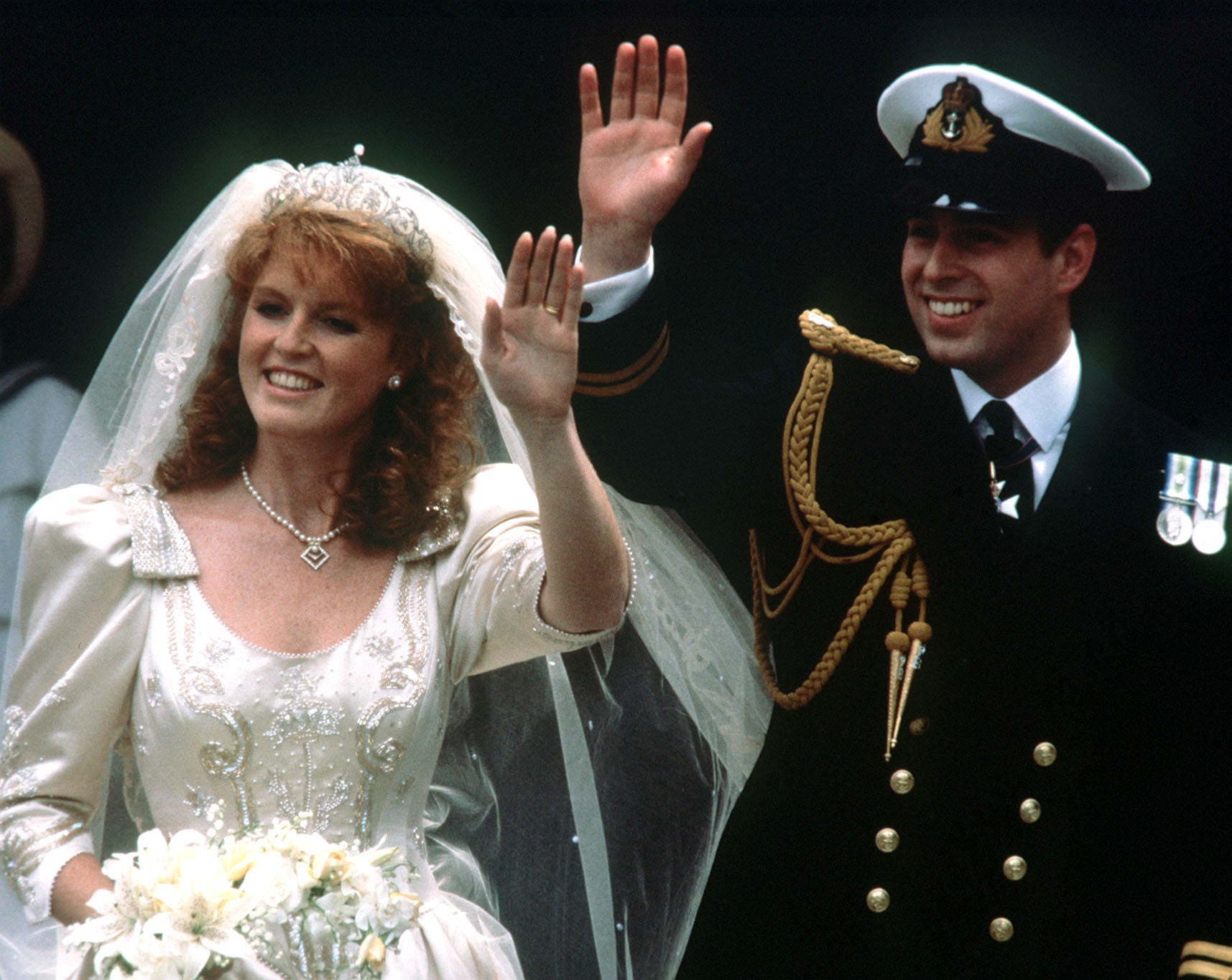 Sarah Ferguson on her wedding day to Prince Andrew in 1986