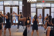 Bride defended over video of workout session with bridesmaids