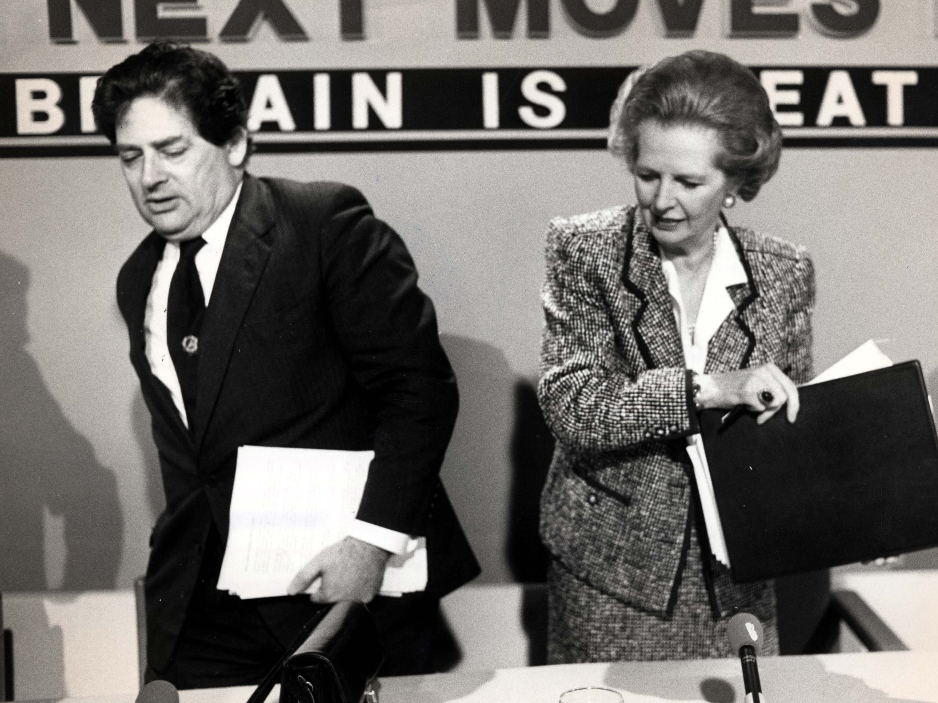 Nigel Lawson and Margaret Thatcher