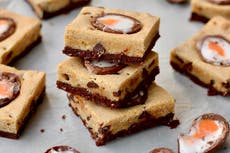 Turn leftover Creme Eggs into a gooey ‘brookie’ traybake