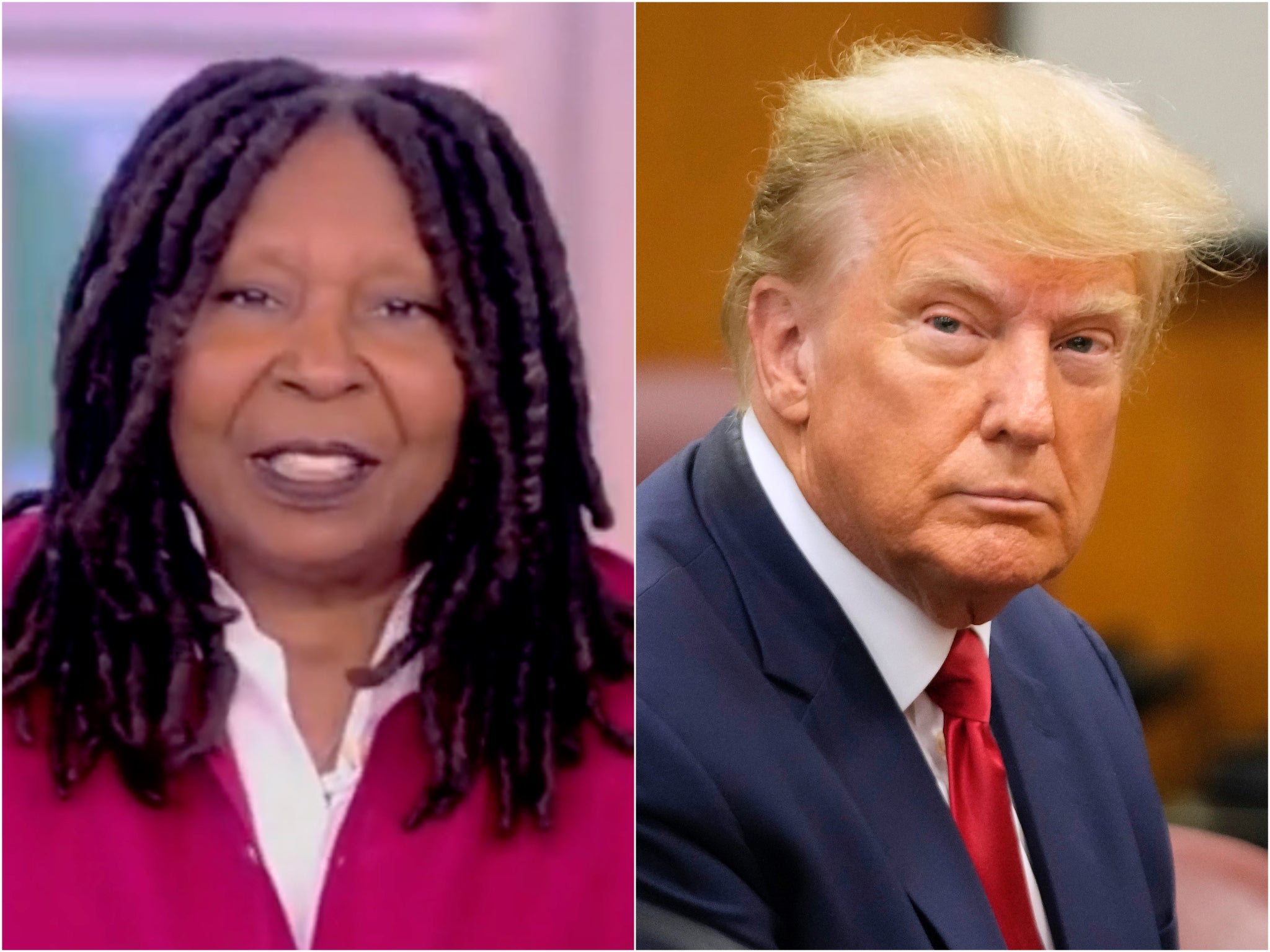 Whoopi Goldberg and Donald Trump