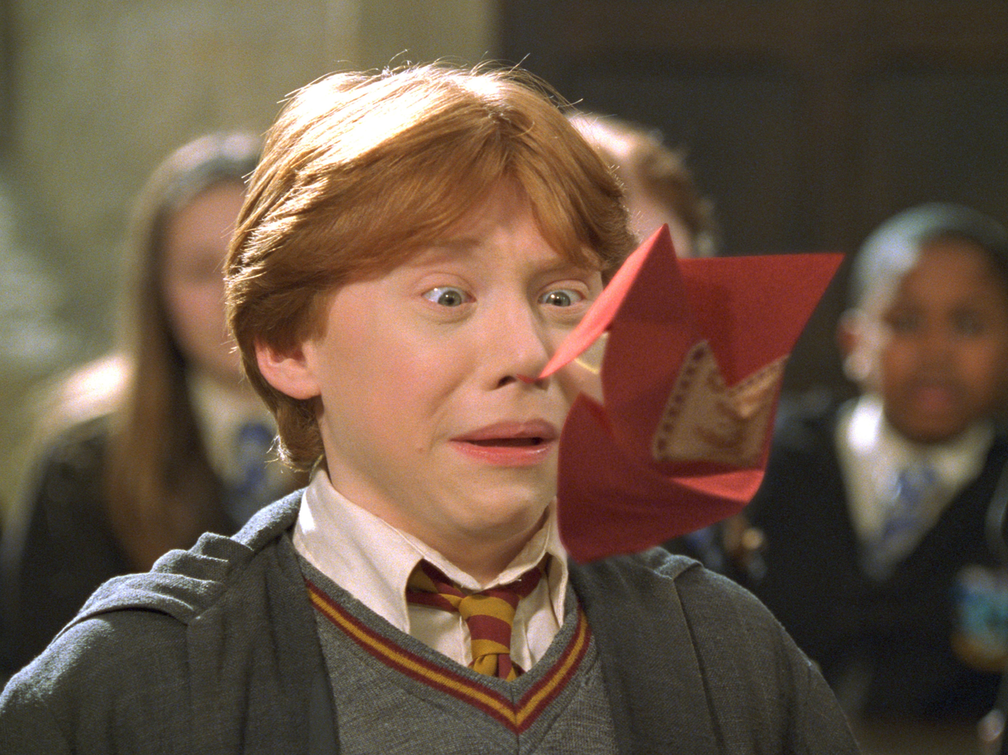 You’ve got mail: Rupert Grint as Ron Weasley in ‘Harry Potter and the Chamber of Secrets'