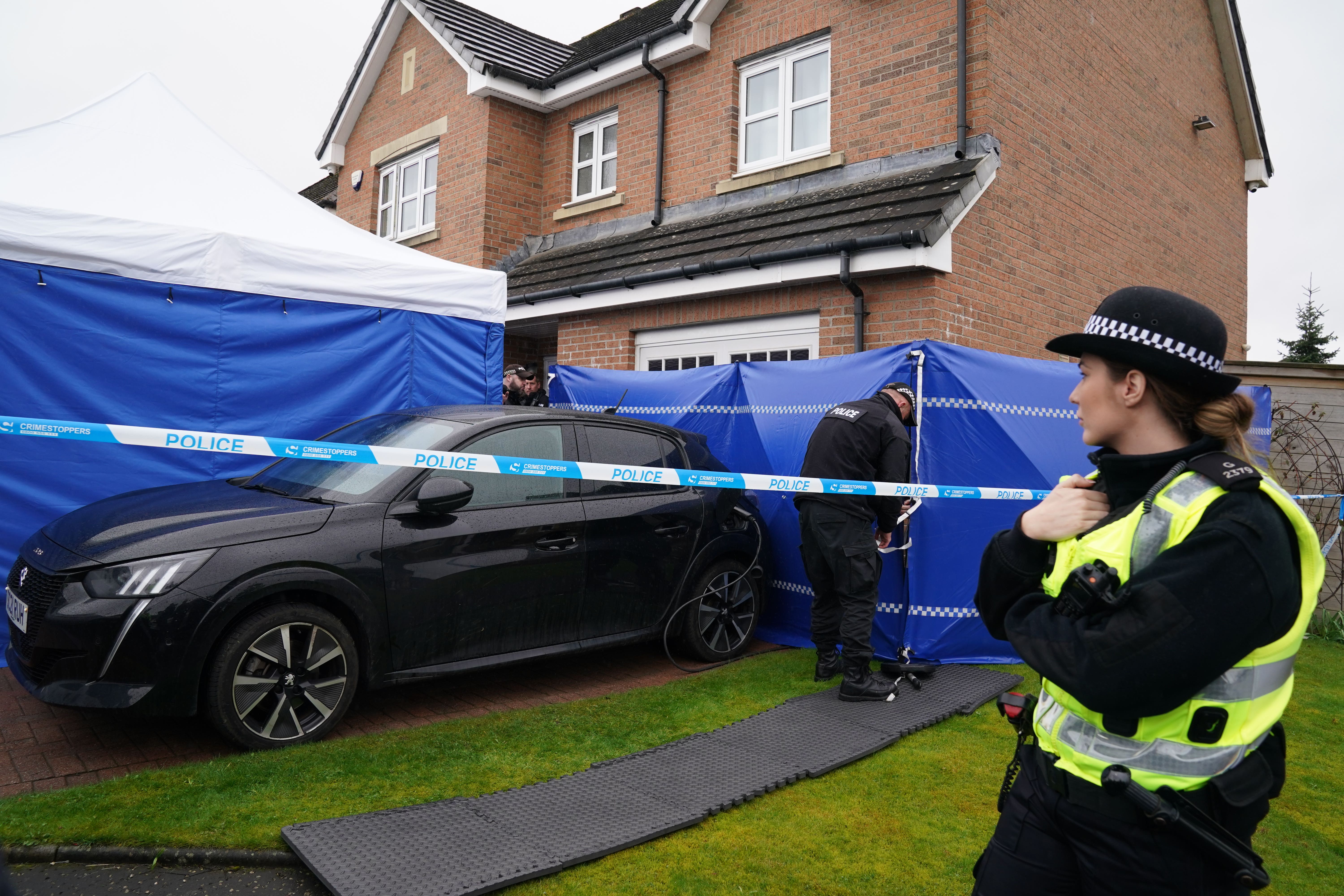 Officers searching the home Peter Murrell shares with Nicola Sturgeon