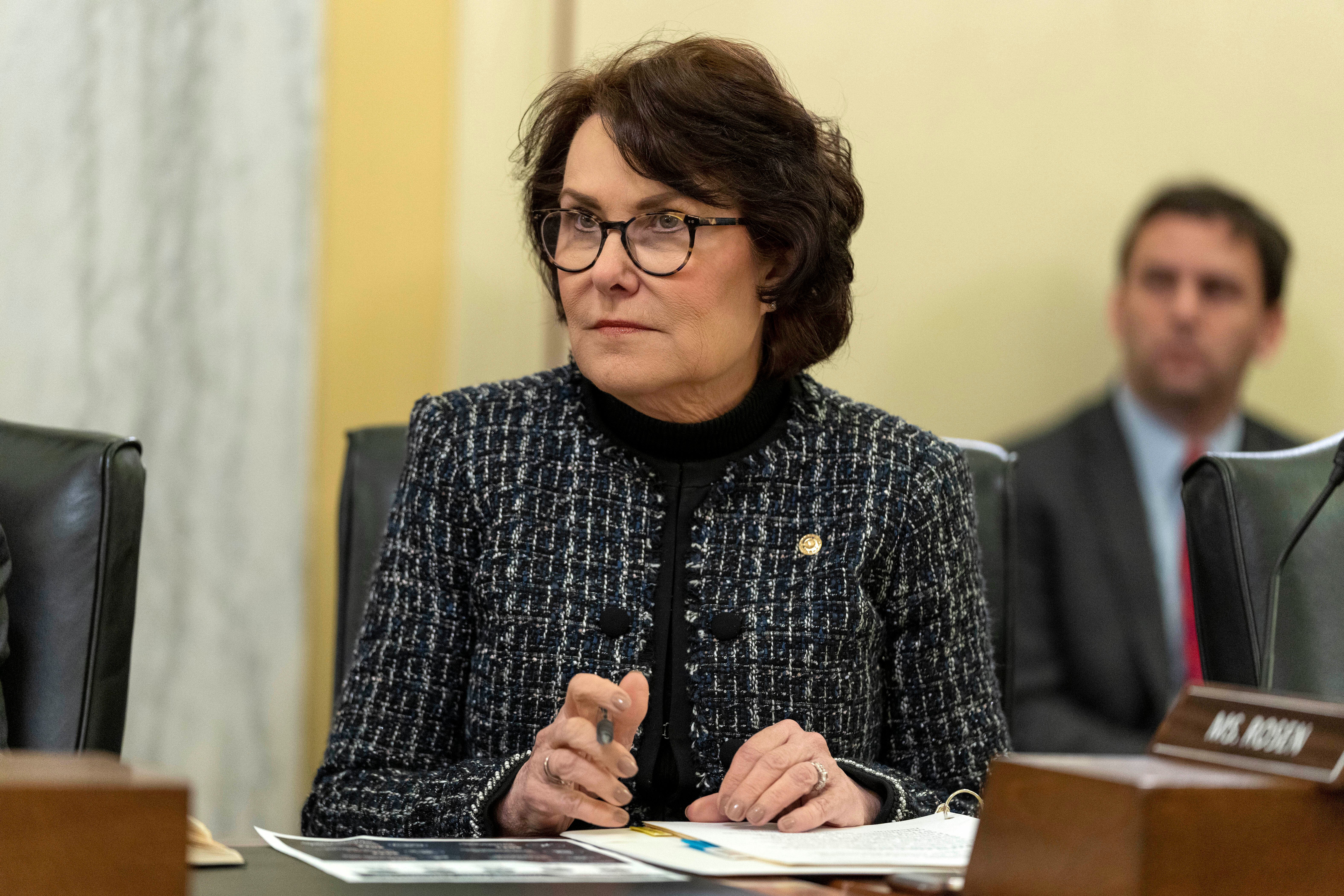 Jacky Rosen at a Washington, D.C. hearing of the Senate Armed Services Subcommittee on Strategic Forces in March