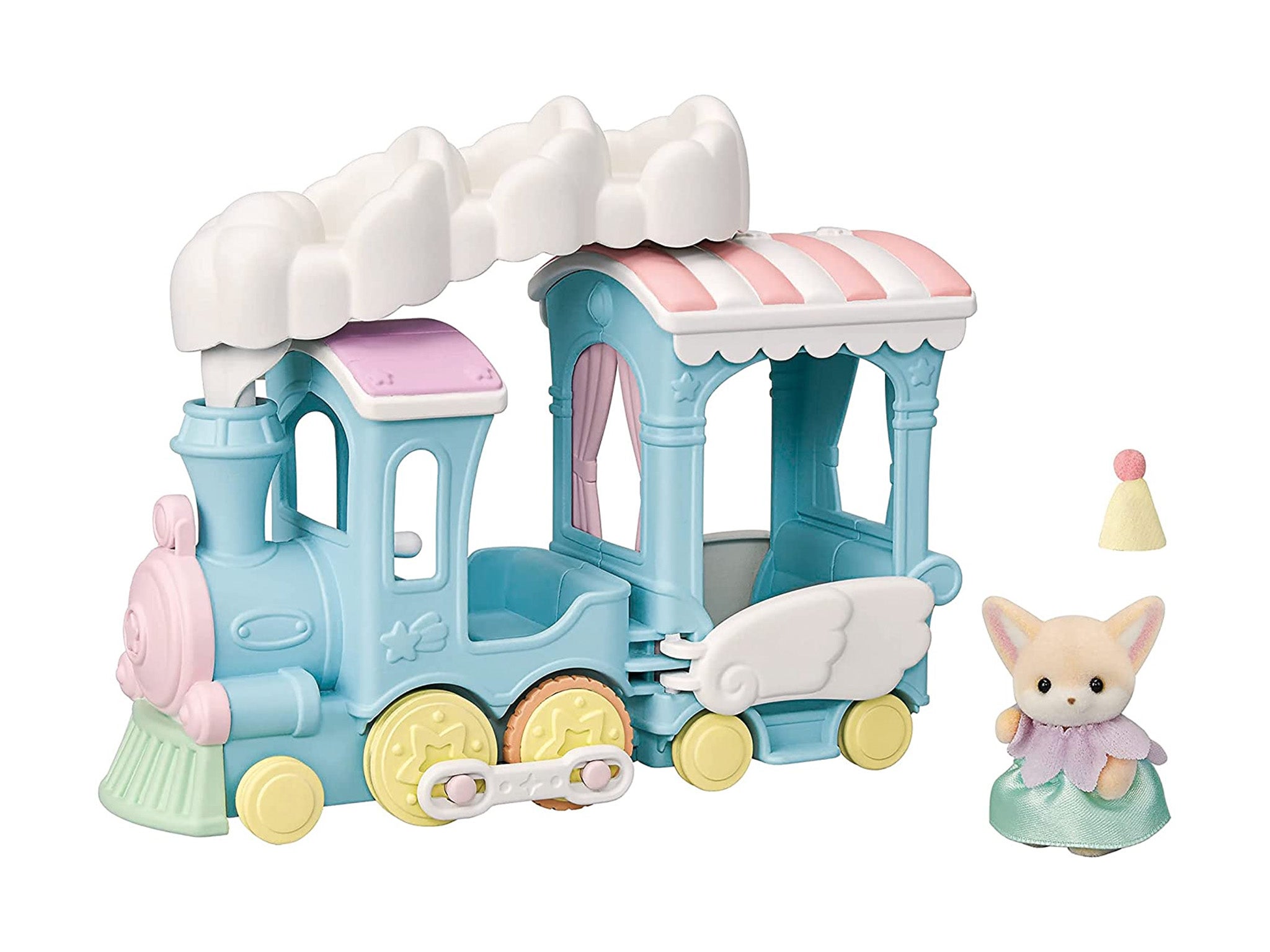 Sylvanian Families floating cloud rainbow train