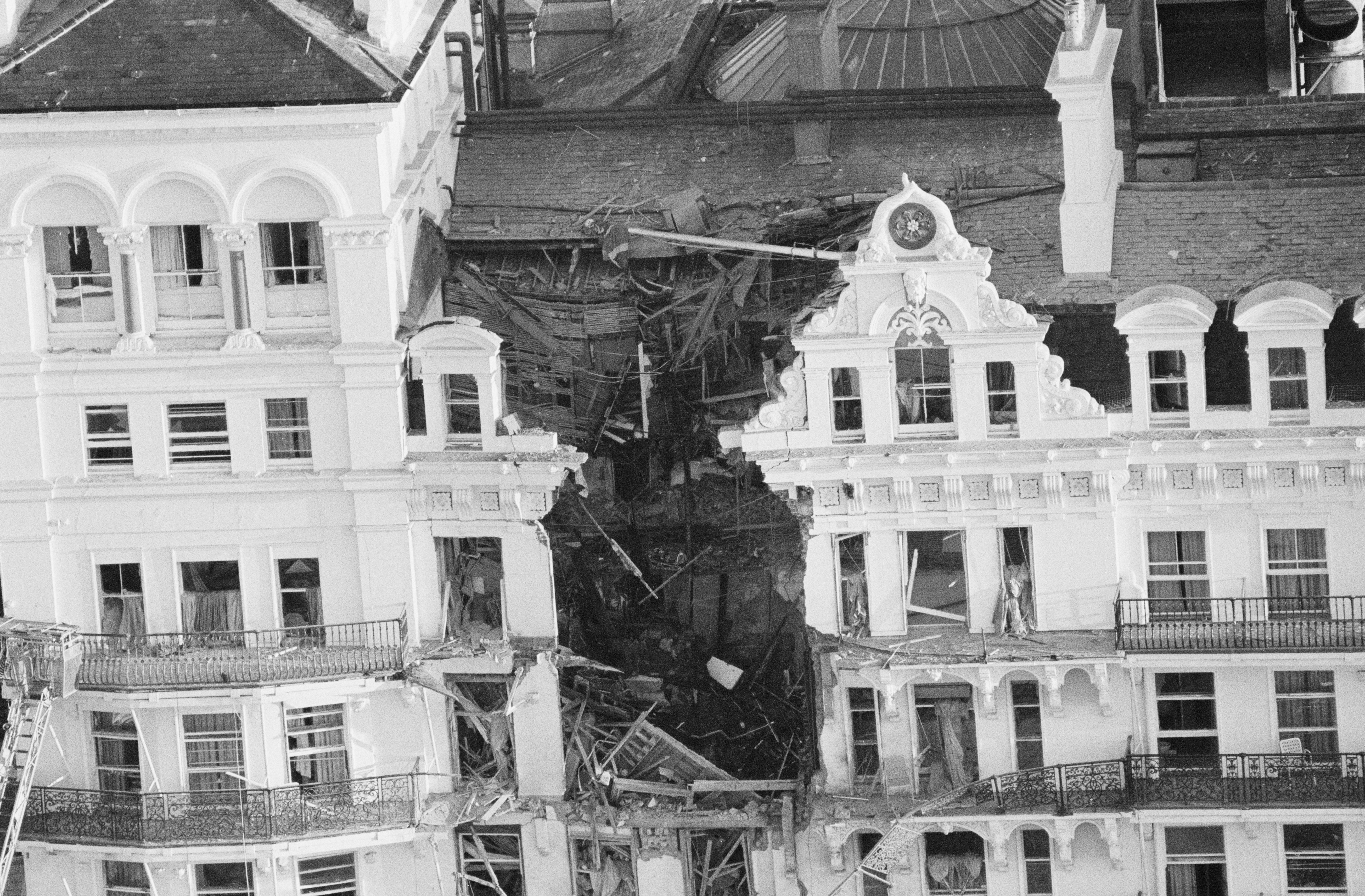 The Brighton bomb wreckage