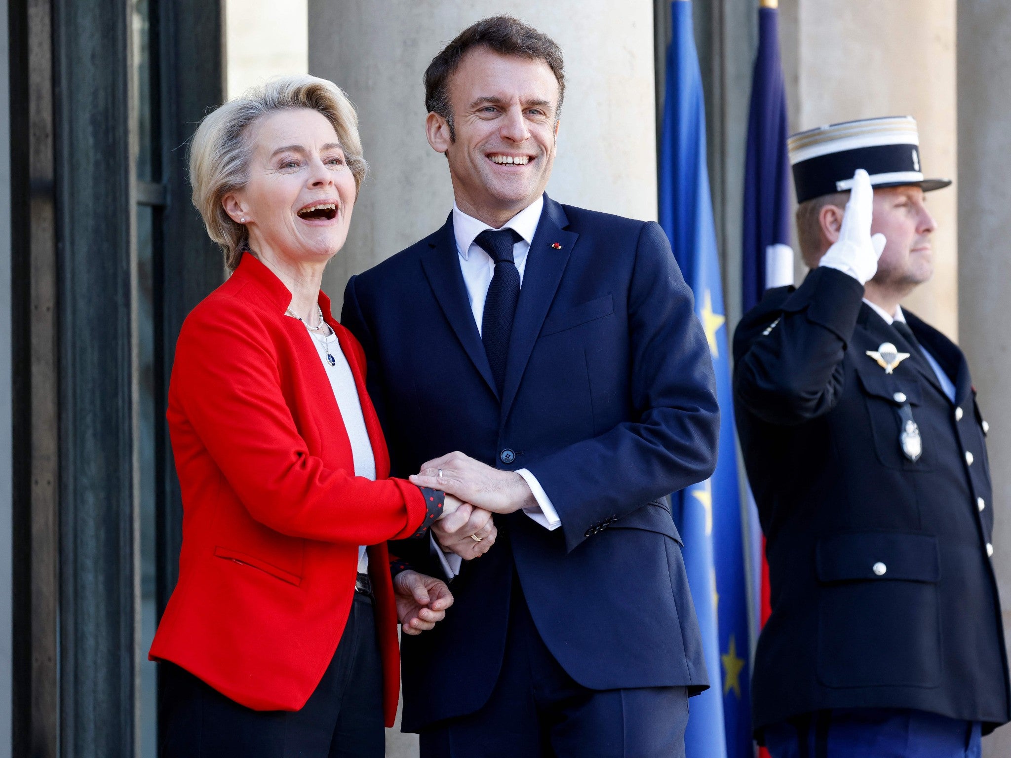 Ursula von der Leyen and Emmanuel Macron met earlier this week in Paris to prepare for their trip to China