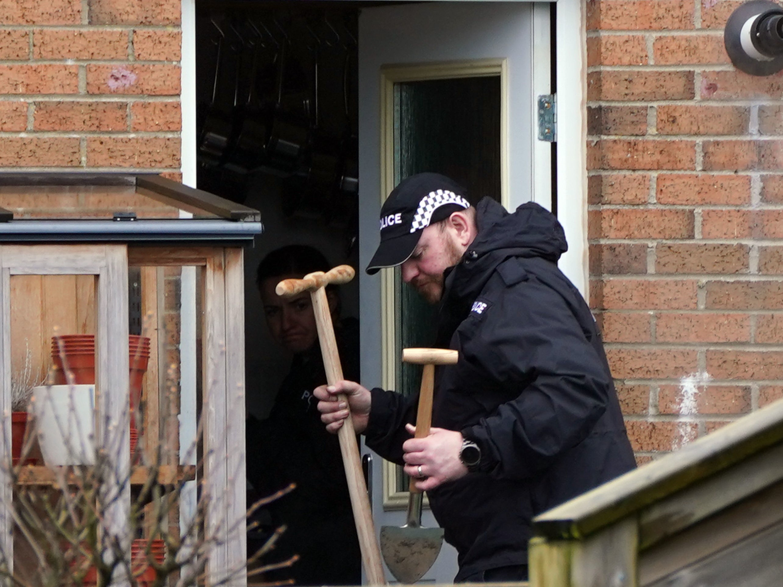 Police searched the couple’s garden