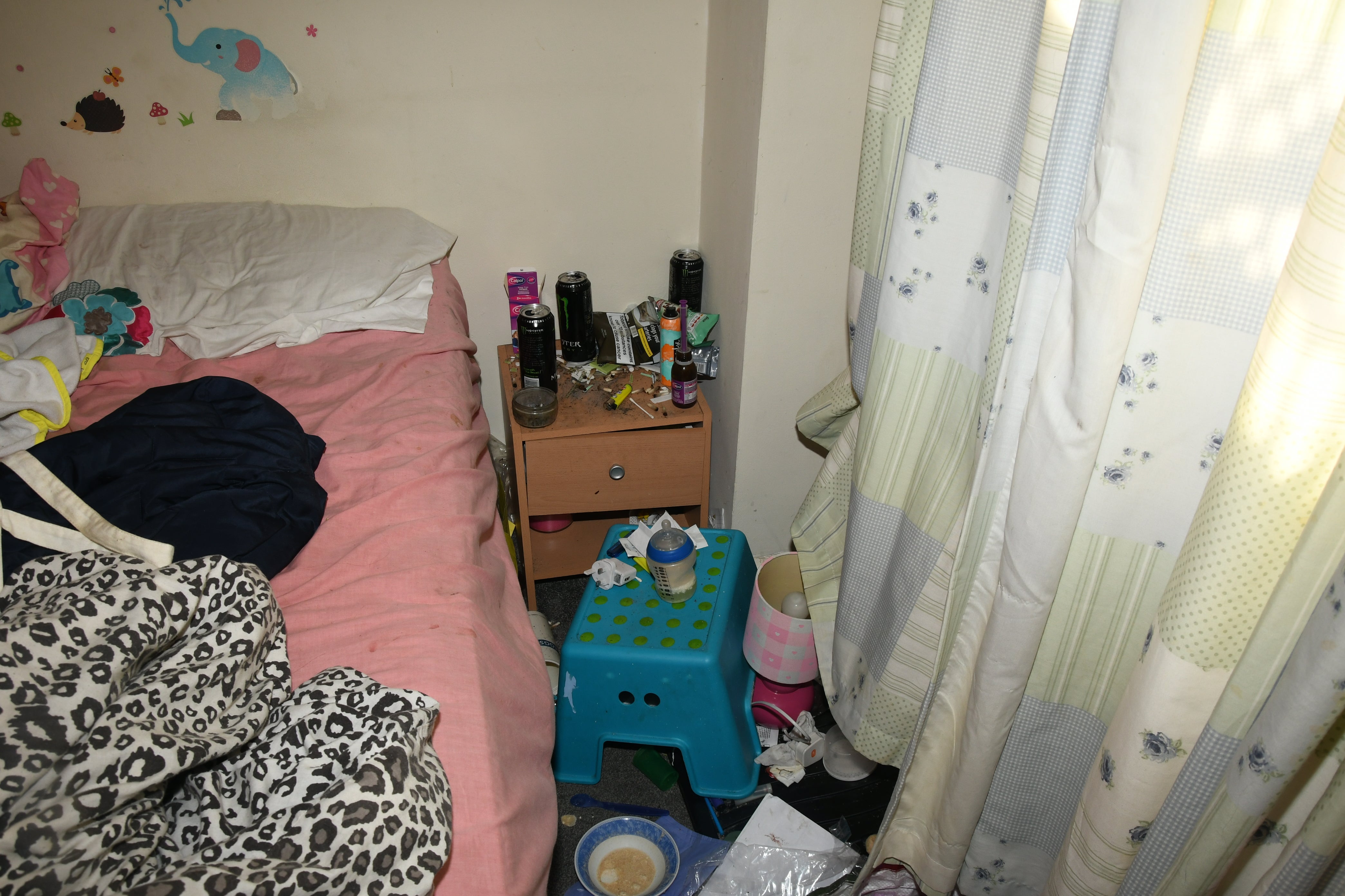 Inside a bedroom of the house where Finley died