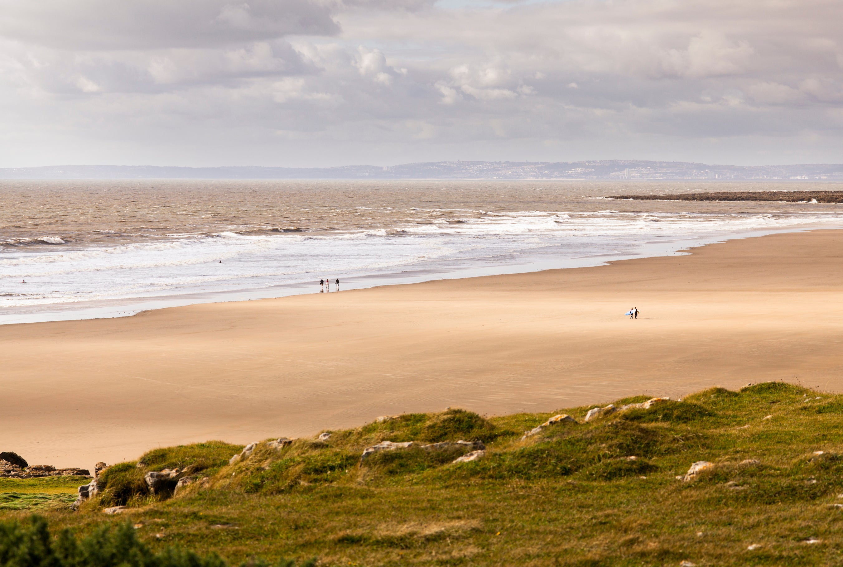 The surfing peaks off of Rest Bay are great but it’s also a brilliant stretch of beach for walking