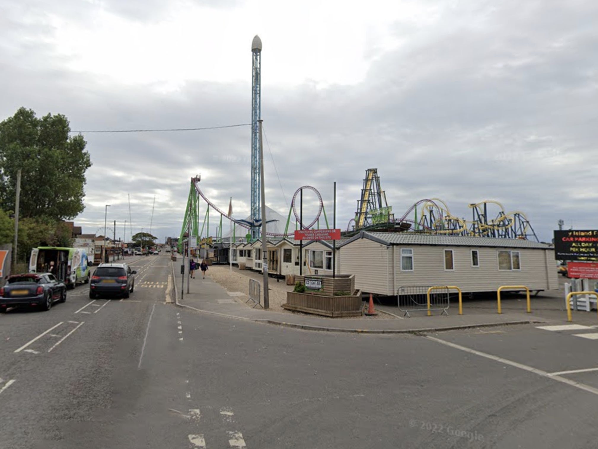 The scene of the fight in Skegness