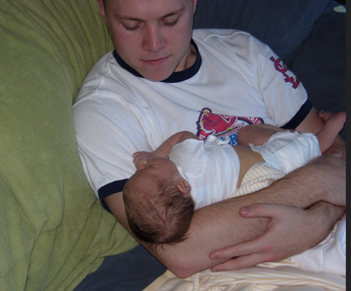 Slain tech pioneer Bob Lee with his newborn child. He described himself as a ‘stay-at-home’ dad on his Crazy Bob blog