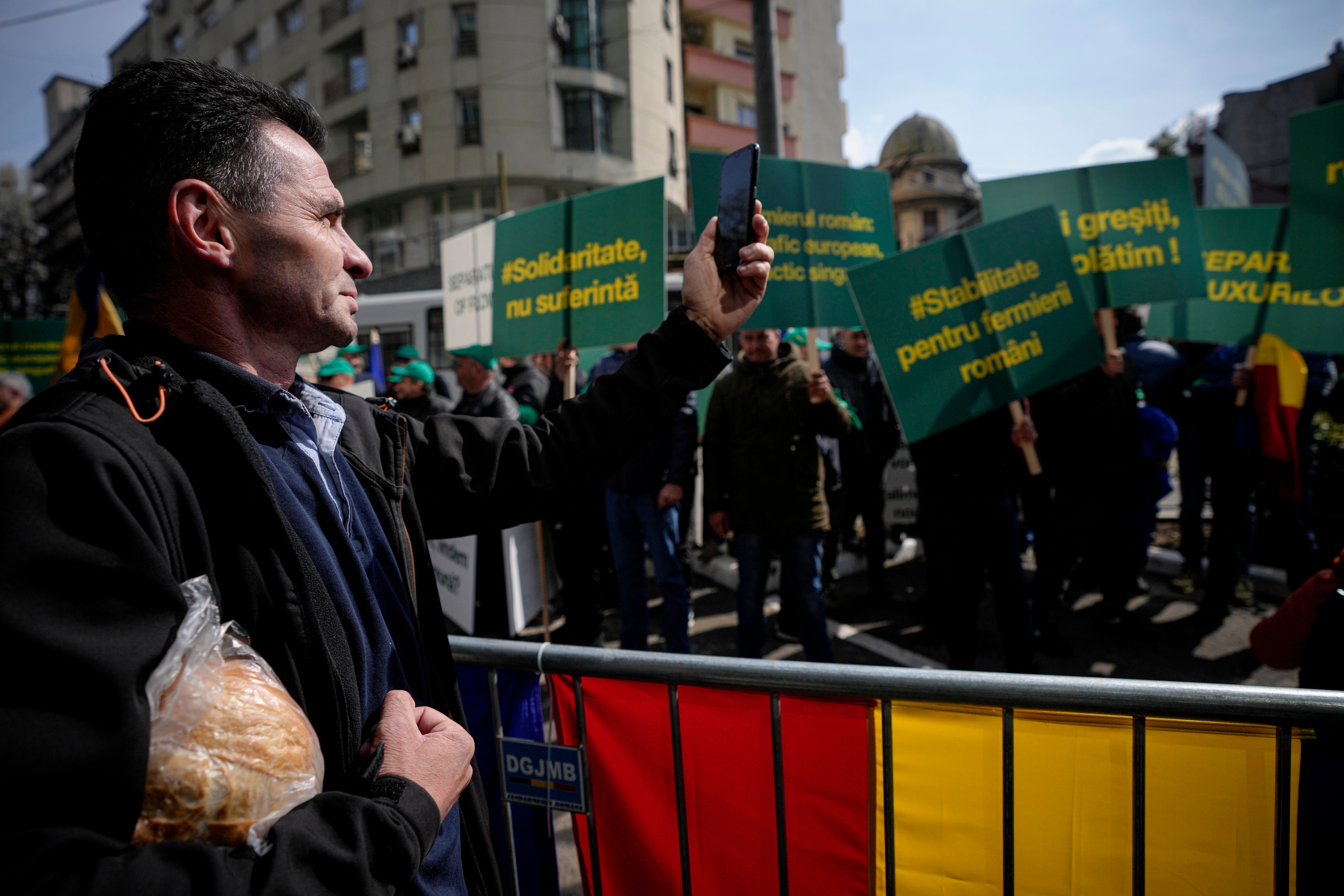 Romania Farmers Protest