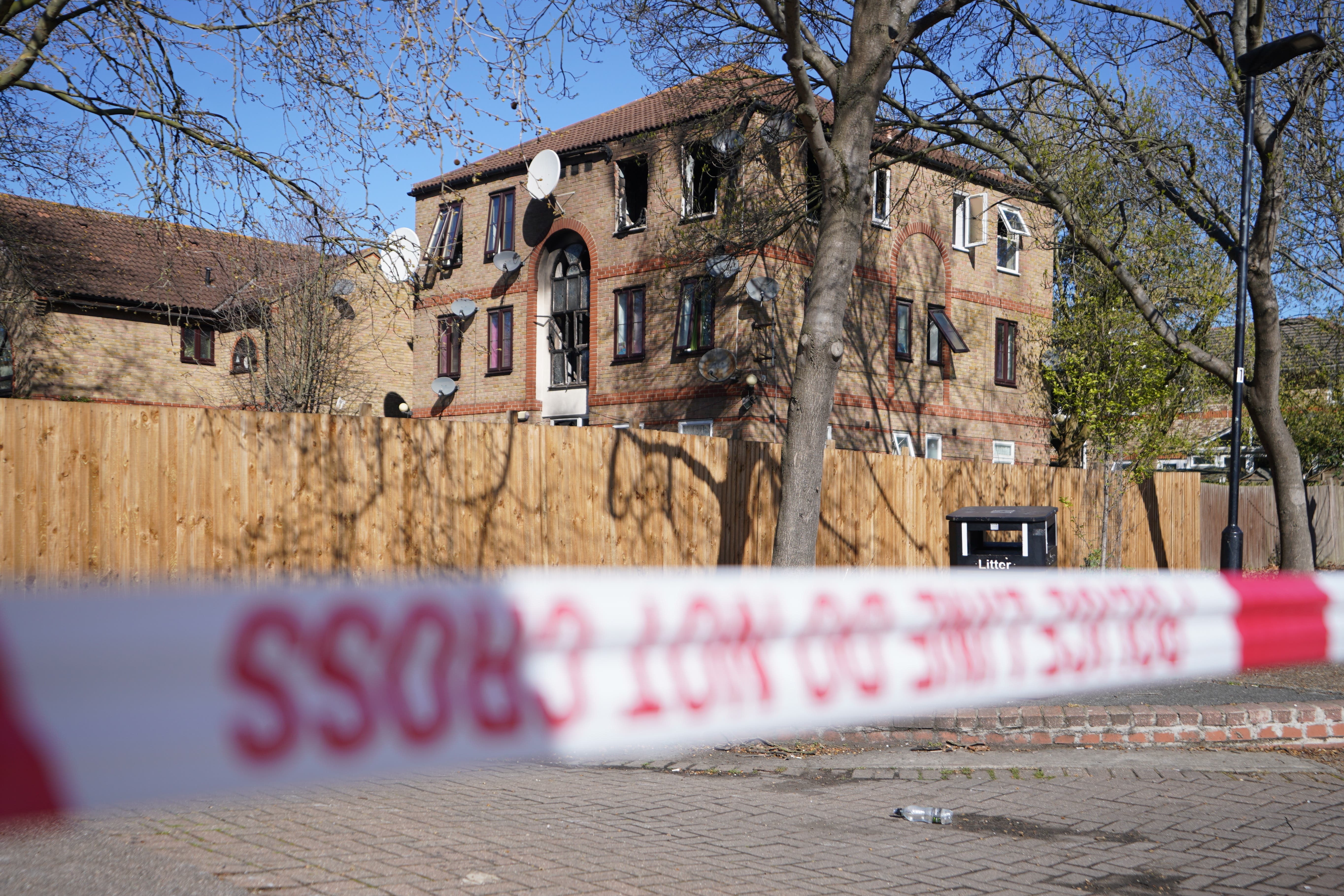 The scene in Beckton, Newham (James Manning/PA)