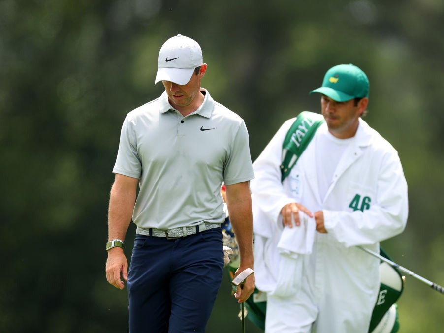 Rory McIlroy is 17 shots behind leader Brooks Koepka