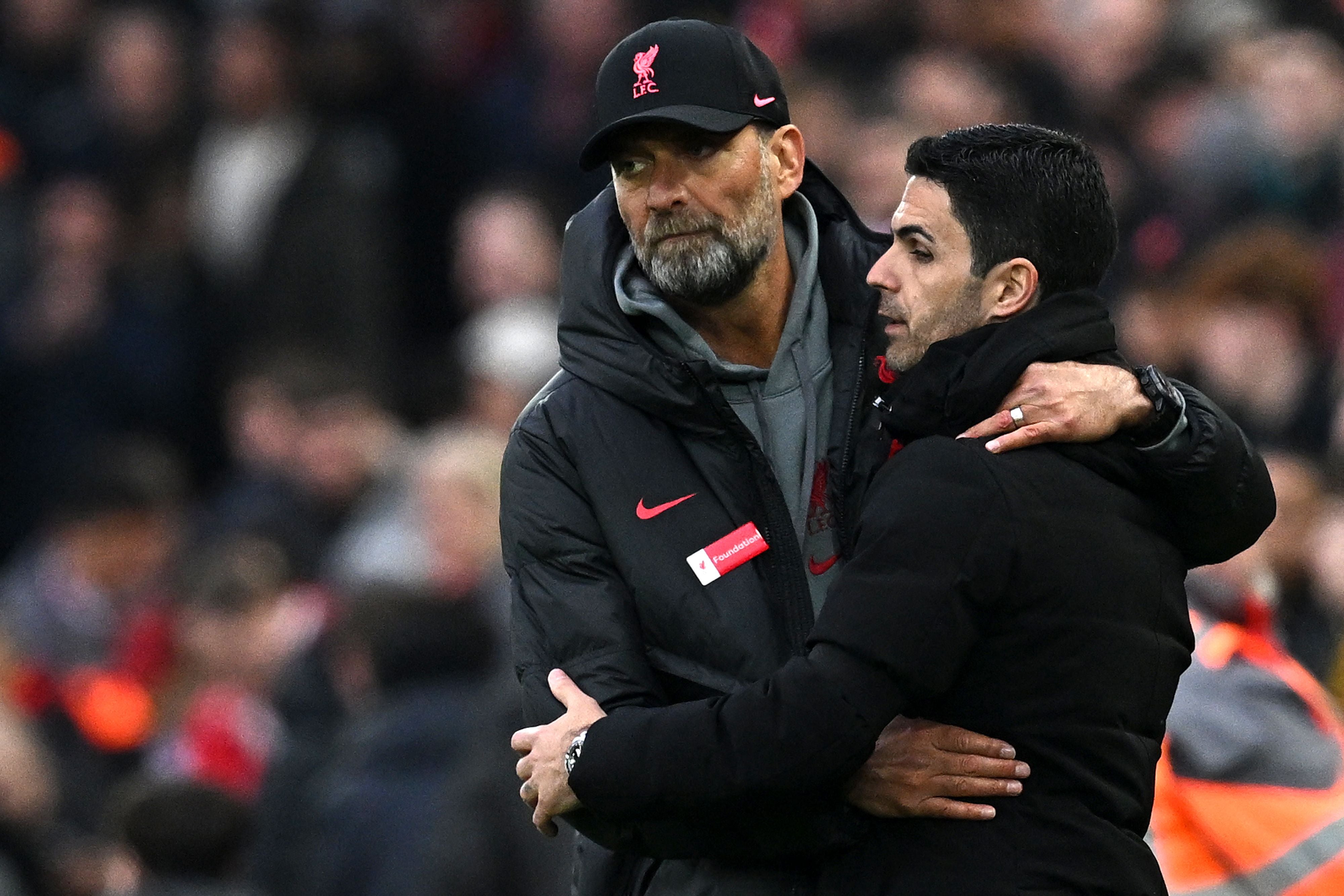 Klopp and Arteta shared some heated moments on the touchline