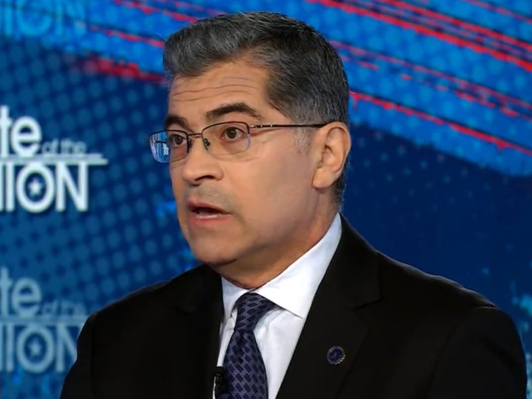 US health secretary Xavier Becerra appears on CNN’s morning show on Sunday 9 April